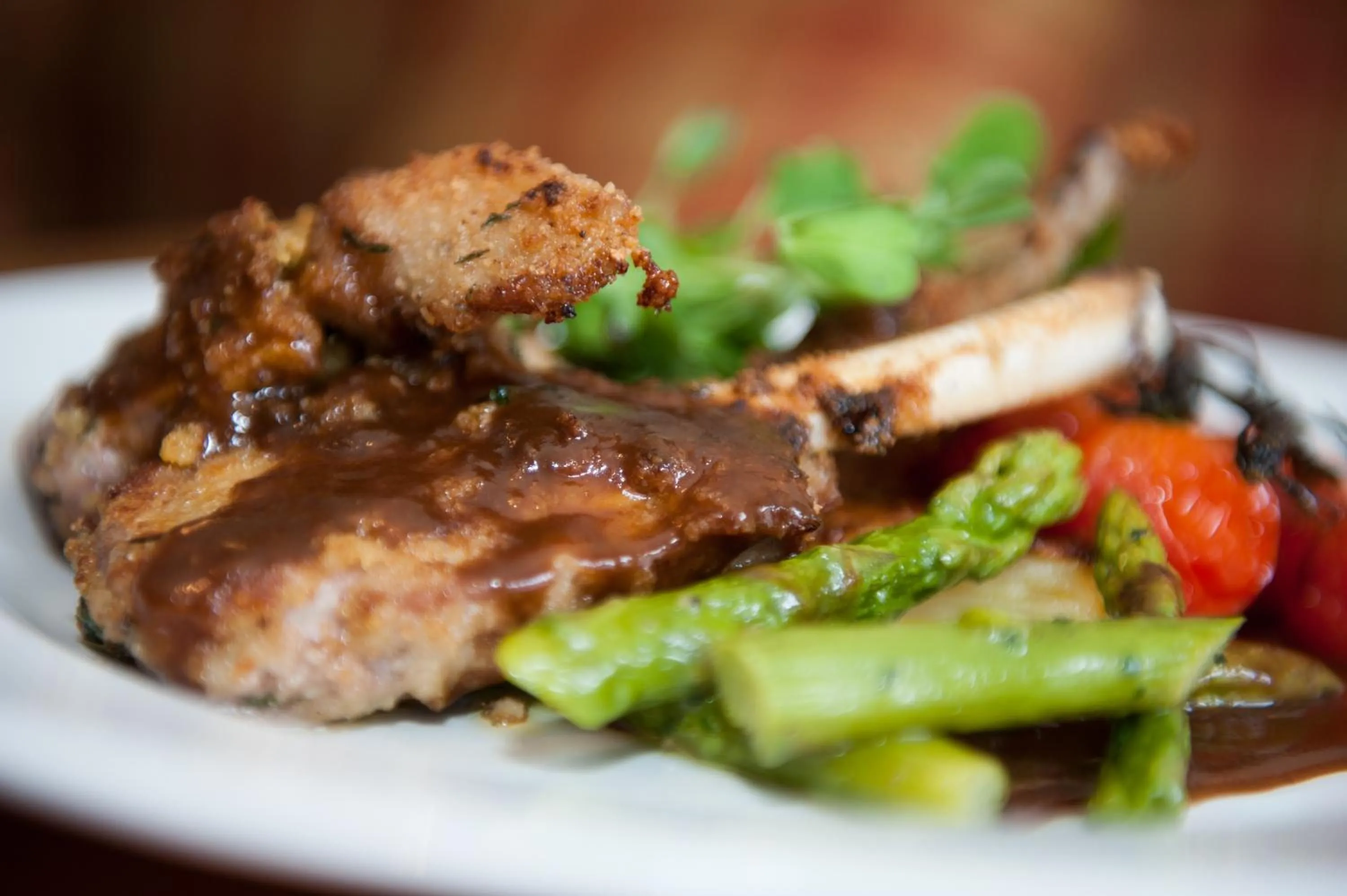 Food close-up in The Pipers' Tryst Hotel