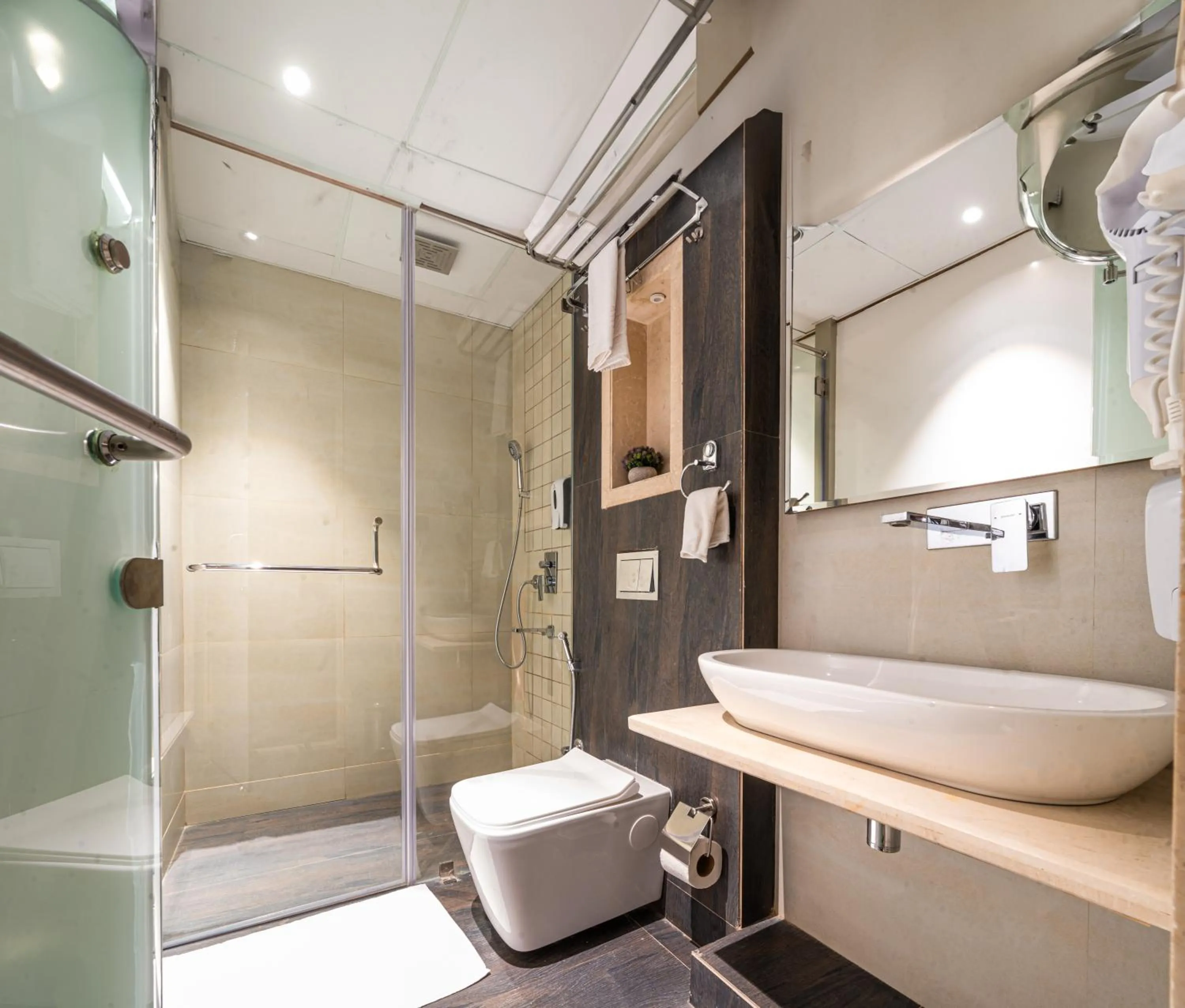 Bathroom in Treebo Premium Heritage Grand -Majiwada Thane