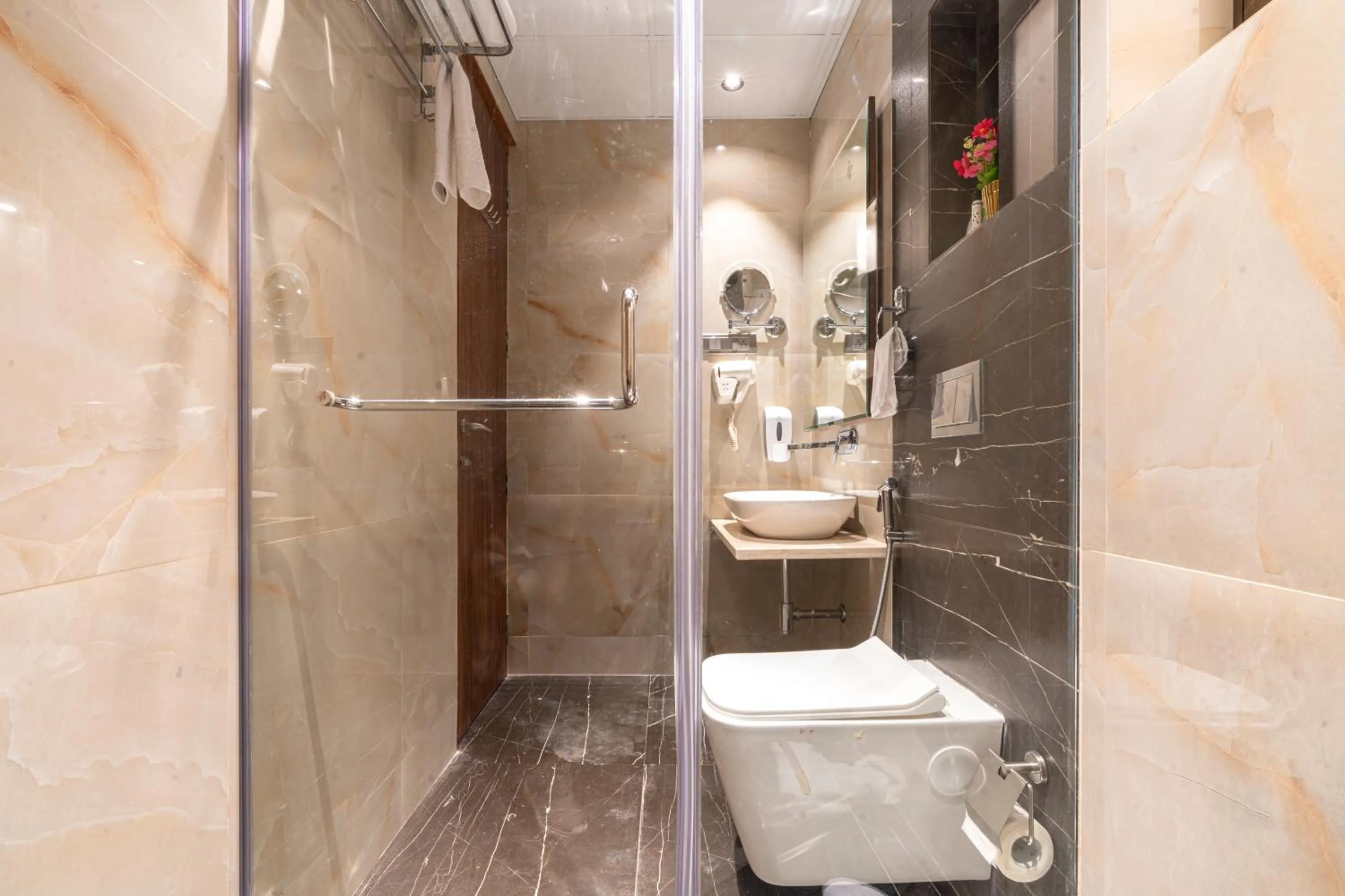 Bathroom in Treebo Premium Heritage Grand -Majiwada Thane