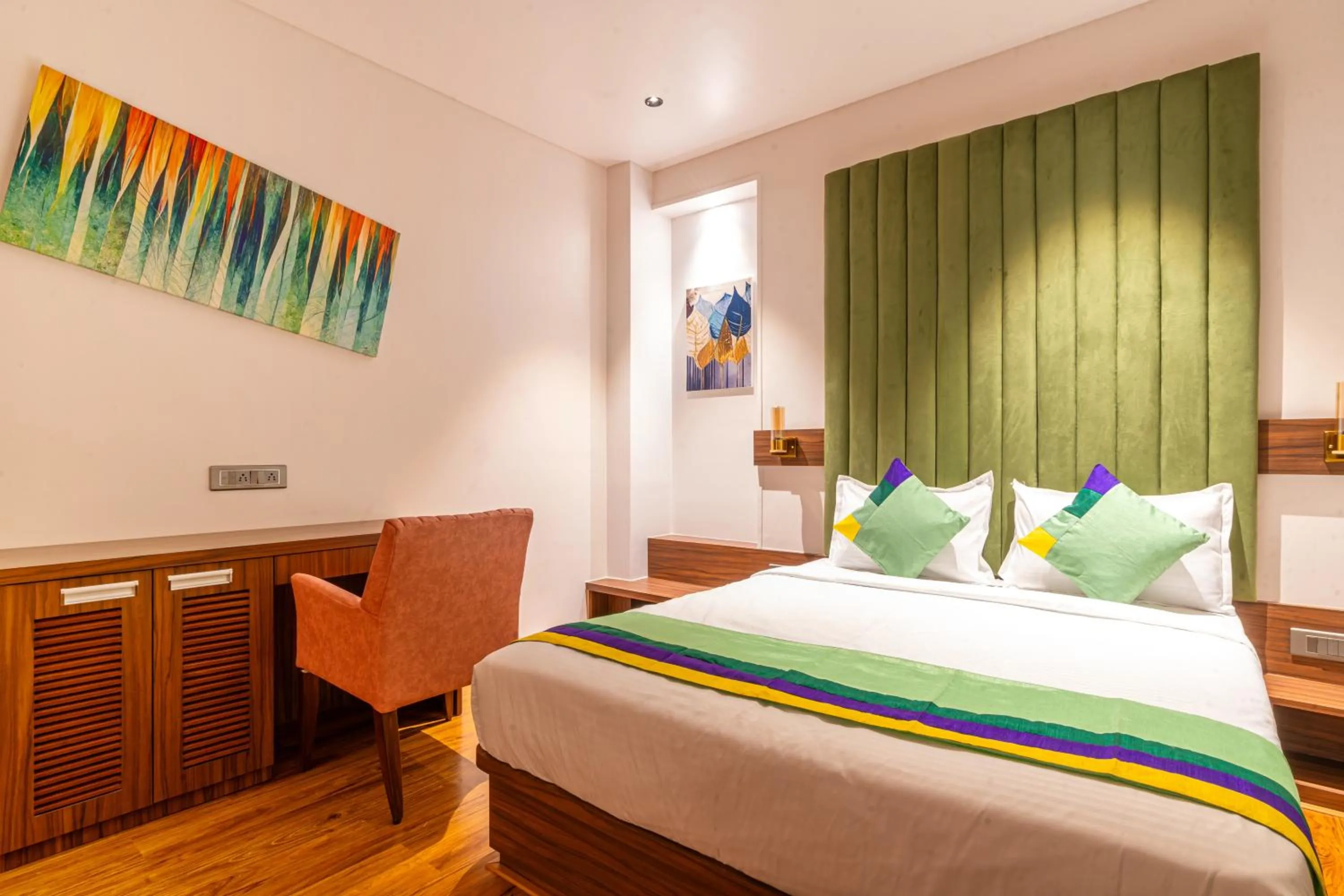 Bedroom, Bed in Treebo Premium Heritage Grand -Majiwada Thane