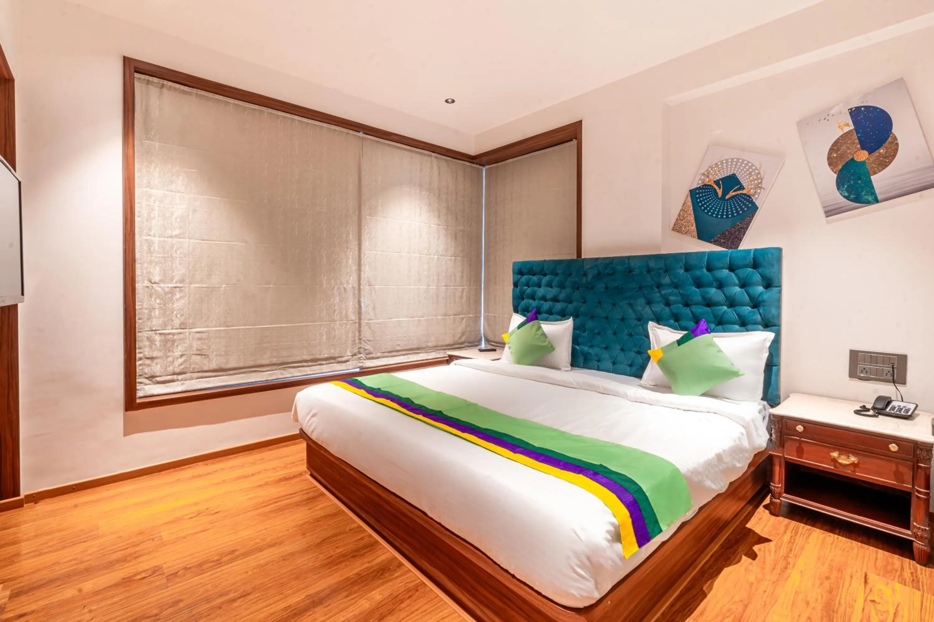 Bedroom, Bed in Treebo Premium Heritage Grand -Majiwada Thane