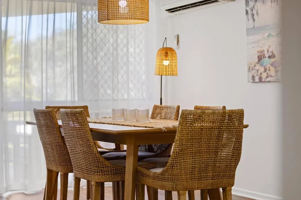 Dining area in Luxury on the Beach Surfside Resort -Sunshine Coast