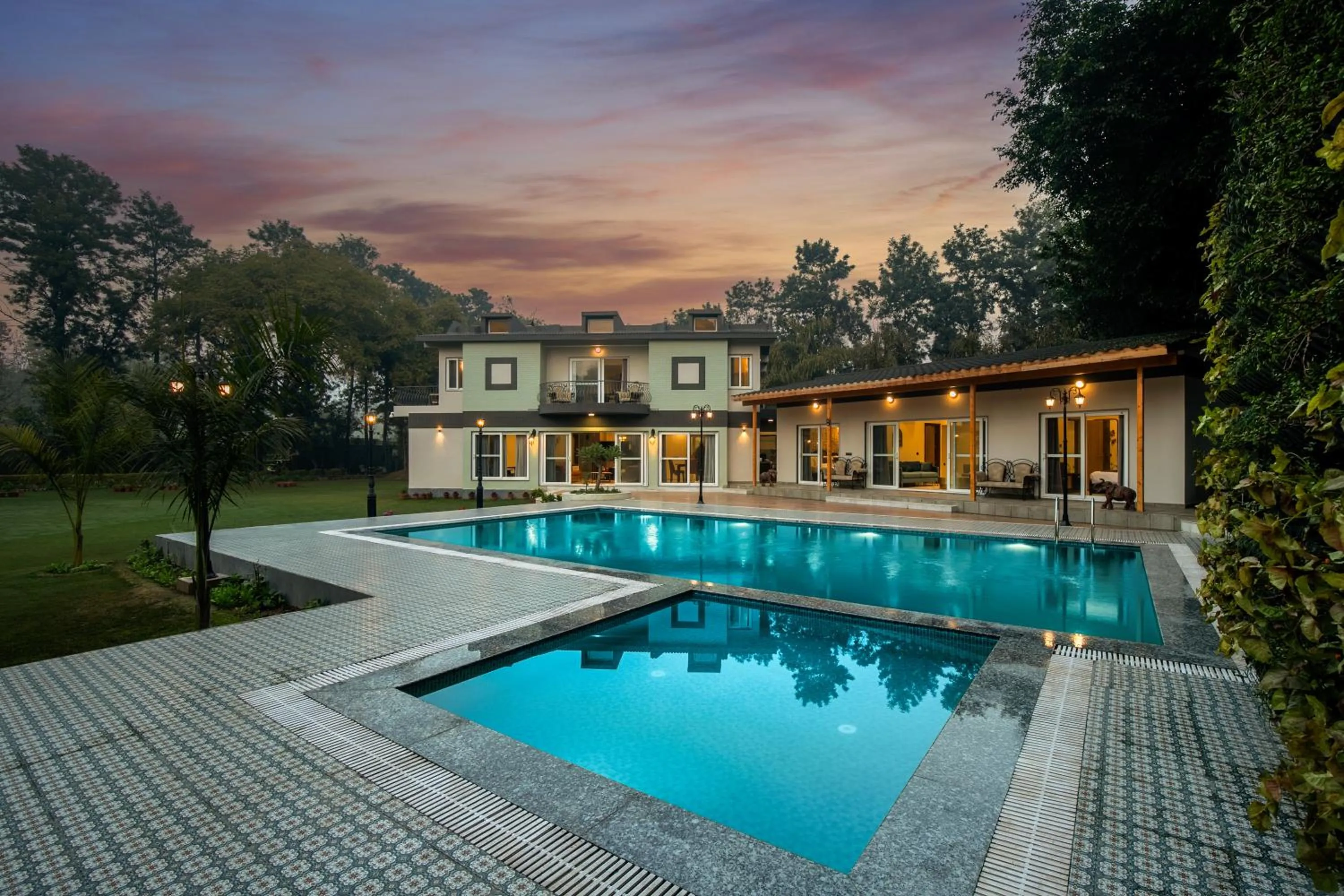 Property building in ELIVAAS 6 BHK Farmstay with Pvt Pool & Garden - Esh