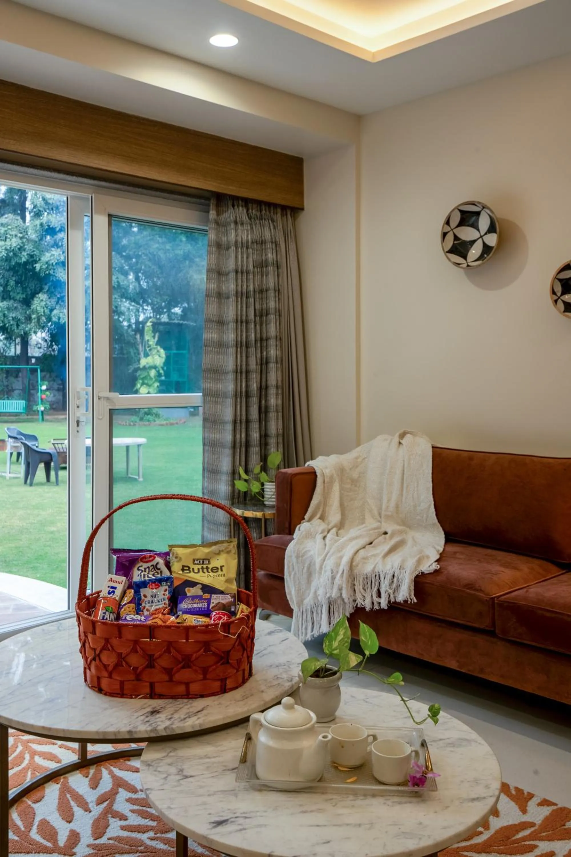 Garden in ELIVAAS 6 BHK Farmstay with Pvt Pool & Garden - Esh