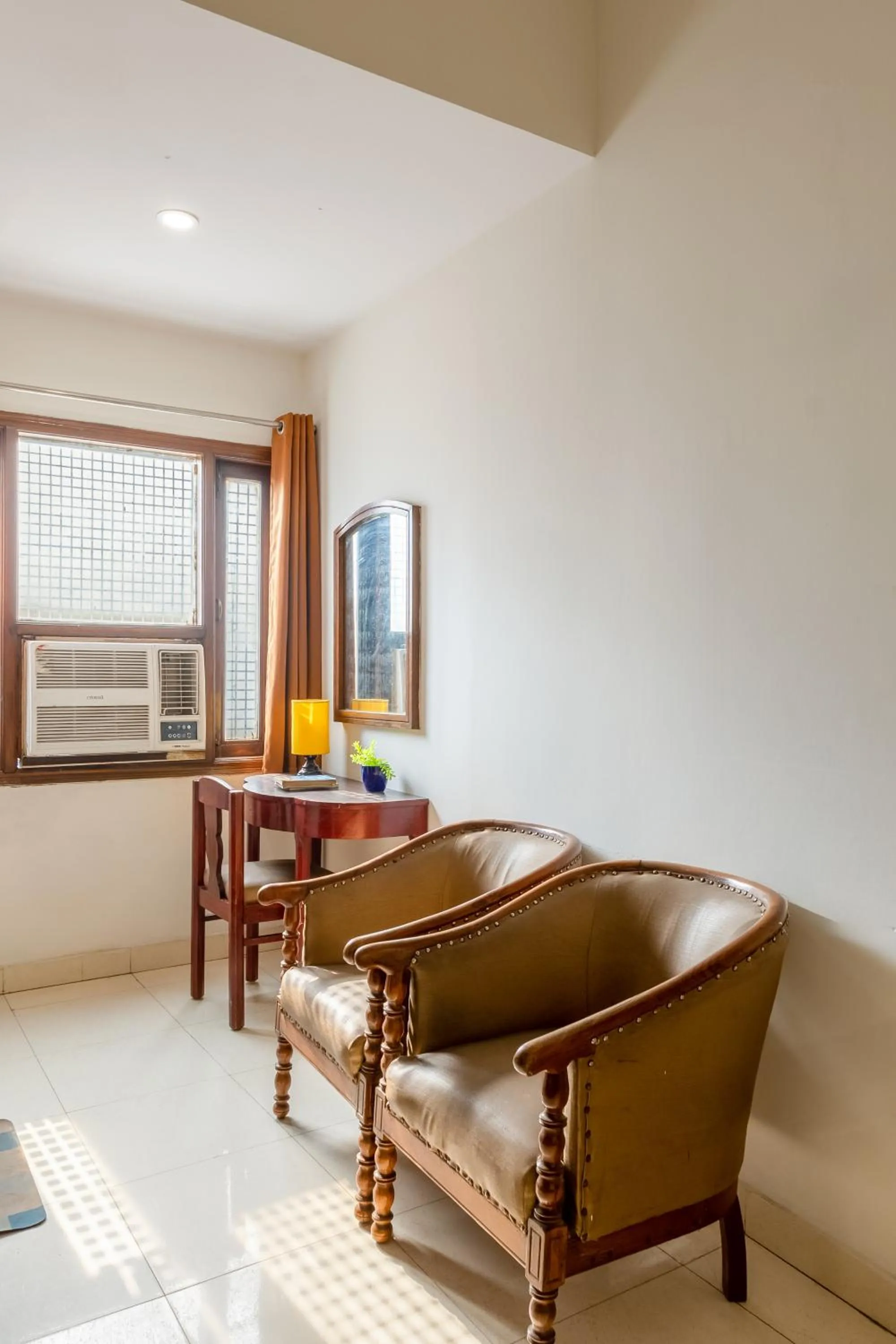 Seating area in Hotel South Indian