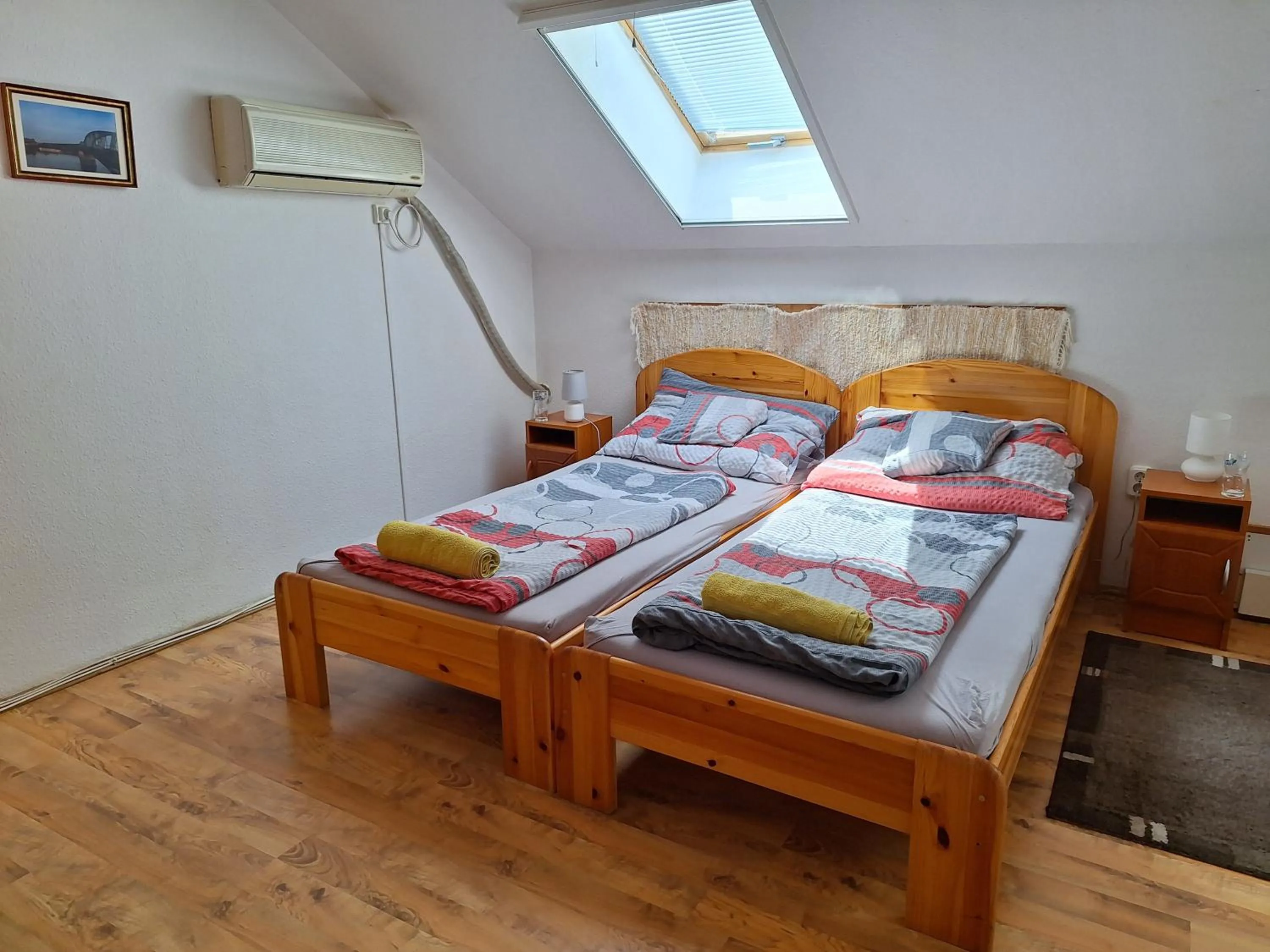 Bed in Lila Akác Vendégház Esztergom