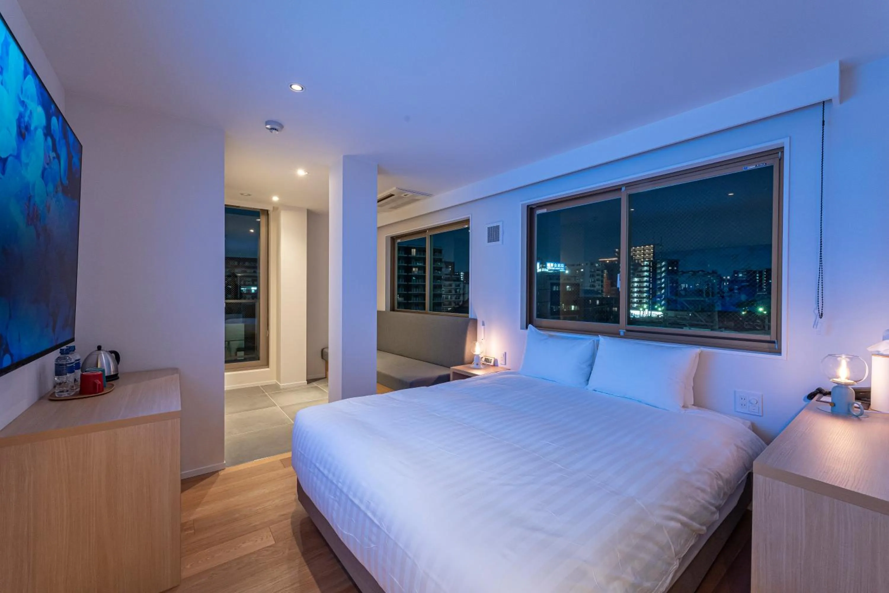 Night, Bed in 9HOTEL Tenjin