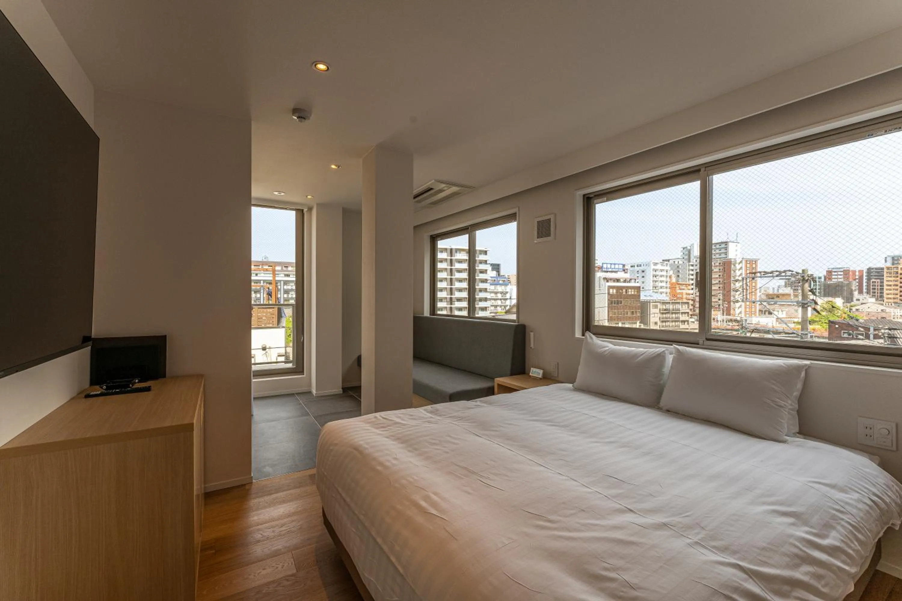 Photo of the whole room, Bed in 9HOTEL Tenjin