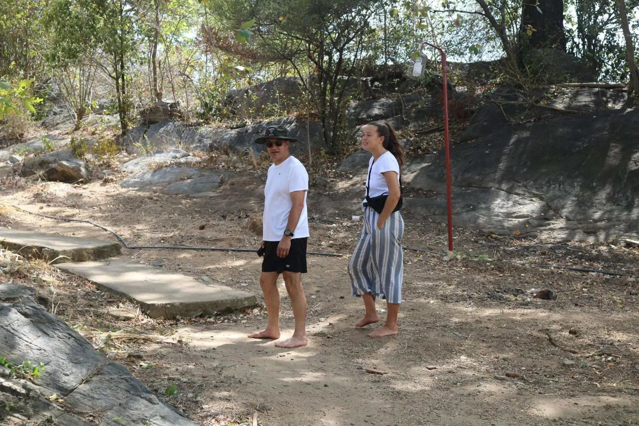 Hiking in Dev's Campground