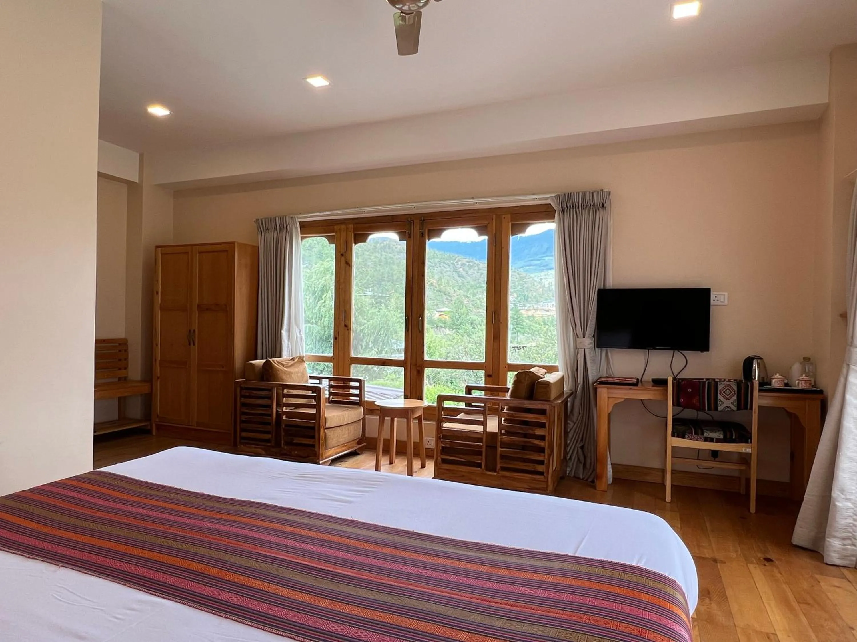 Bed in Paro Eco Lodge