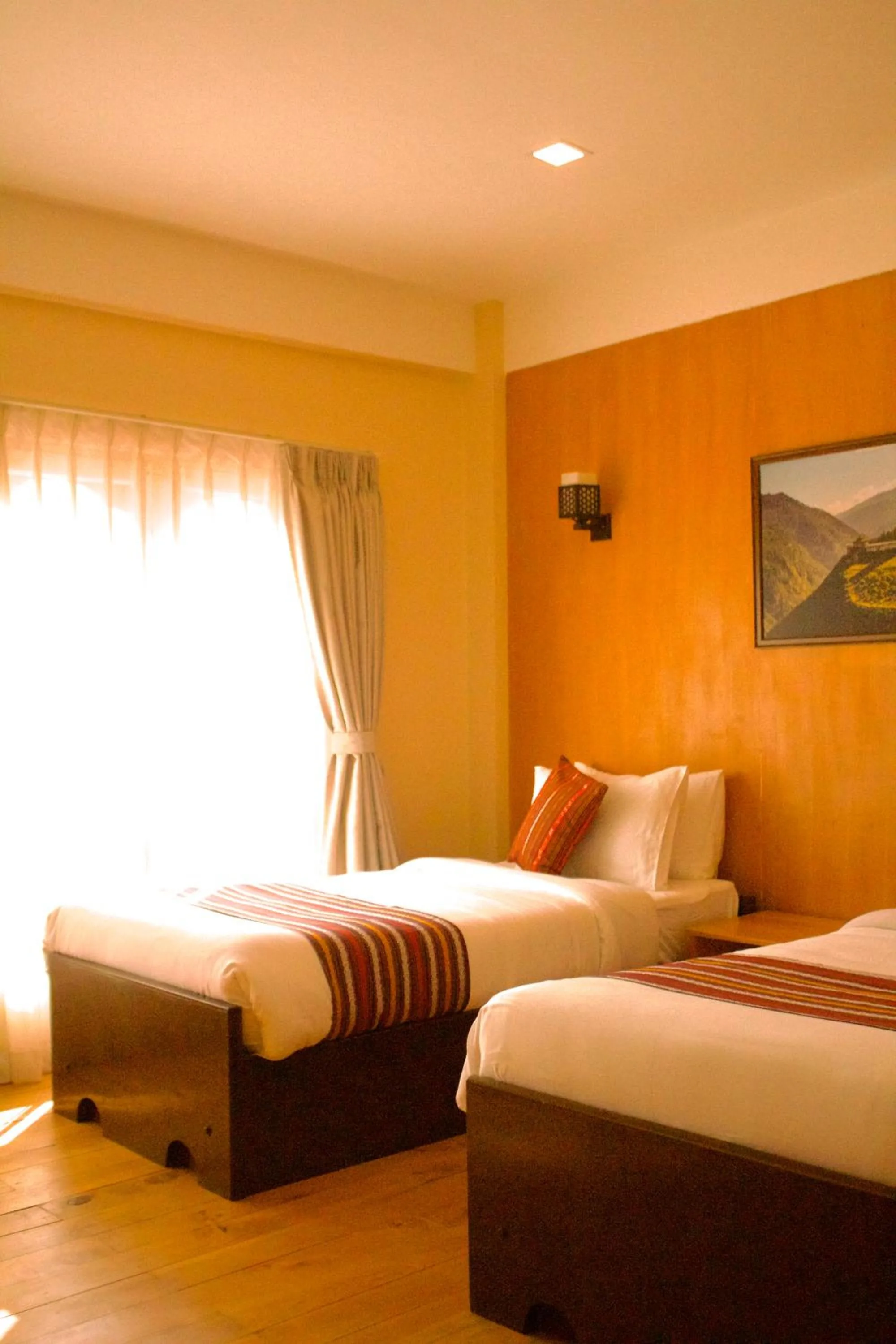 Bed in Paro Eco Lodge