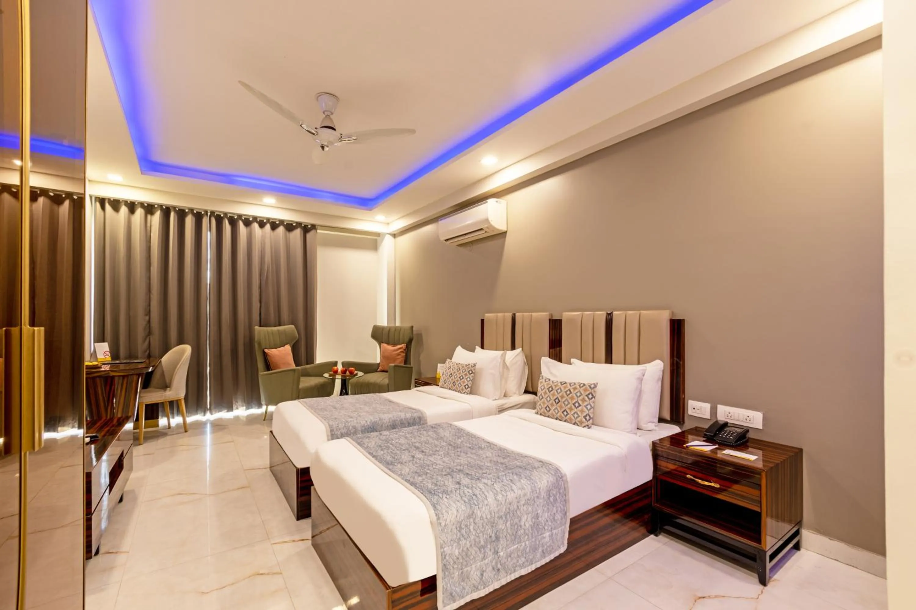 Bedroom, Bed in Hotel Bawa Gurgaon Medanta