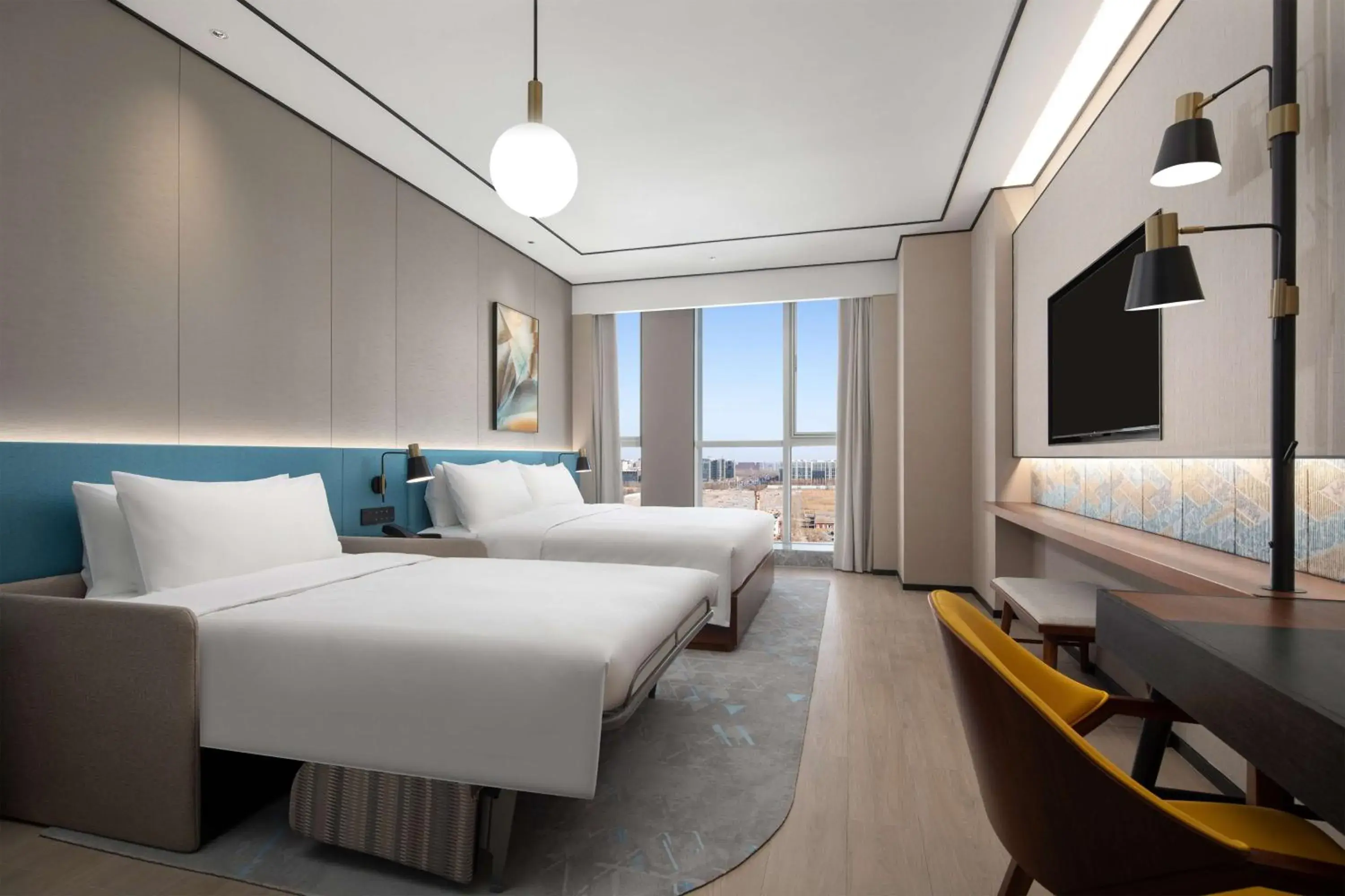 Deluxe King Room with Sofa Bed in Hilton Garden Inn Beijing Daxing Jinyuan Road Deluxe King Room with Sofa Bed in Hilton Garden Inn Beijing Daxing Jinyuan Road