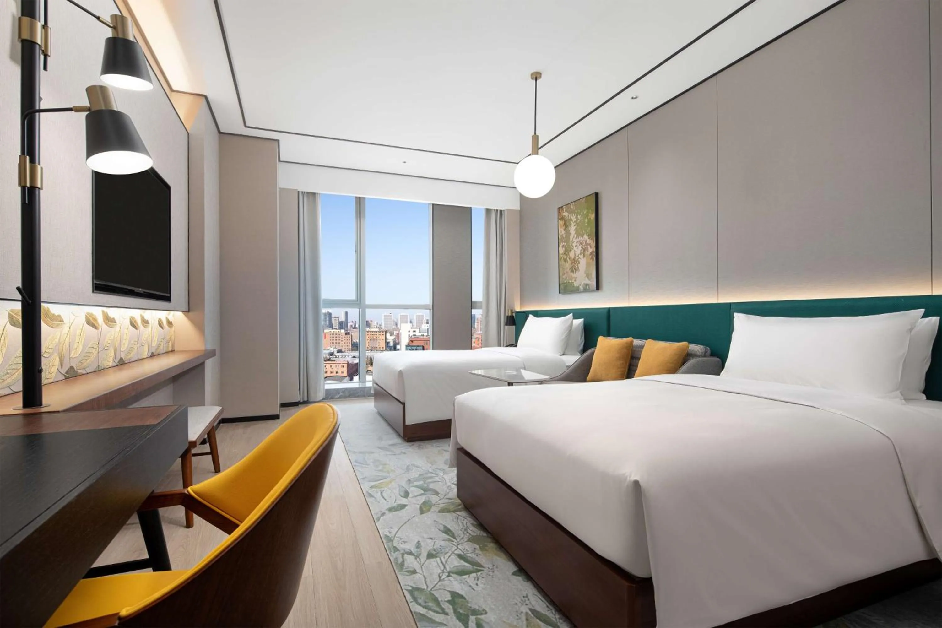 Bed in Hilton Garden Inn Beijing Daxing Jinyuan Road