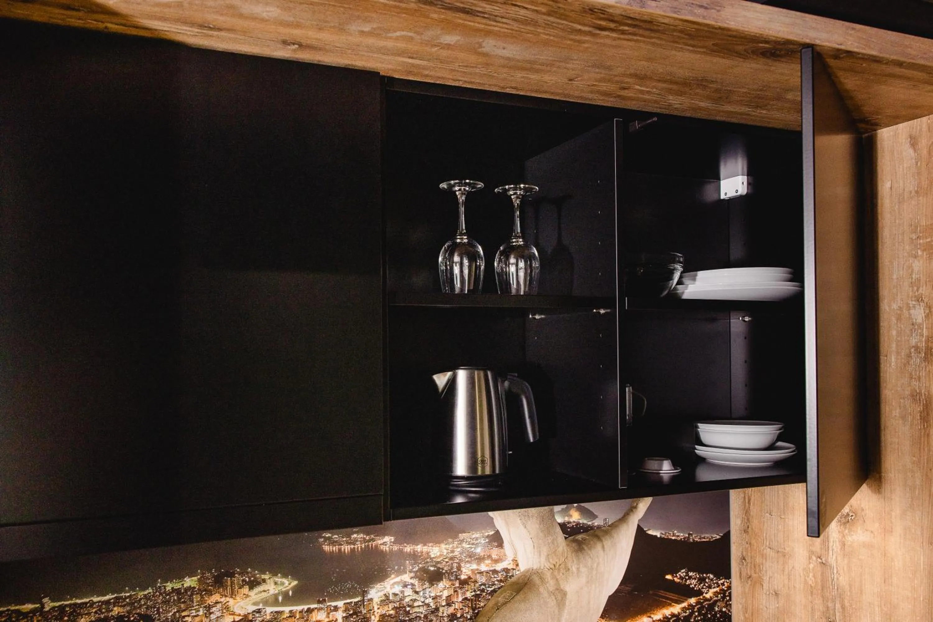 Kitchen or kitchenette in Rioca Hafeninsel Posto 8