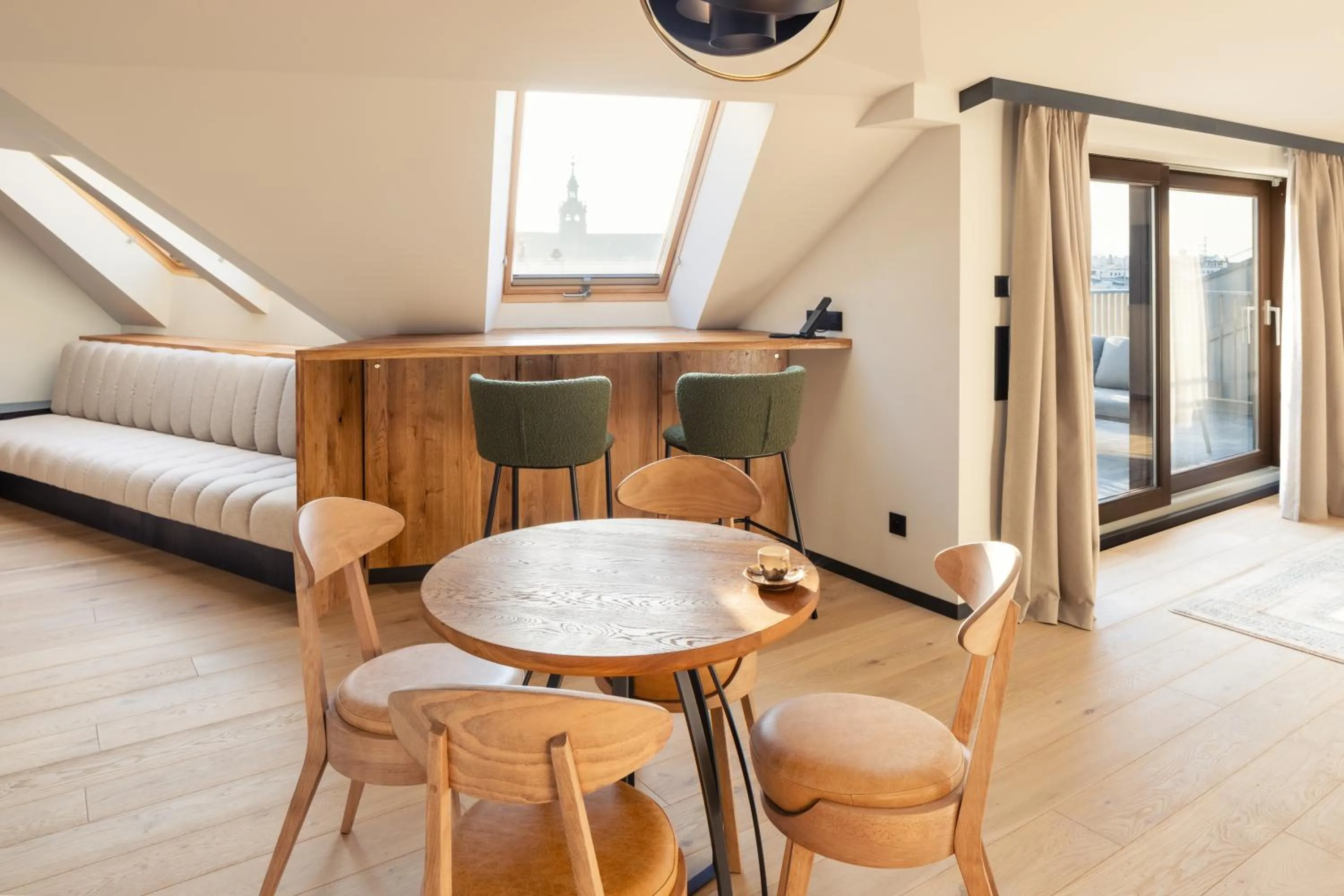 Seating area, Bed in Nomadic Urban Premium Suites