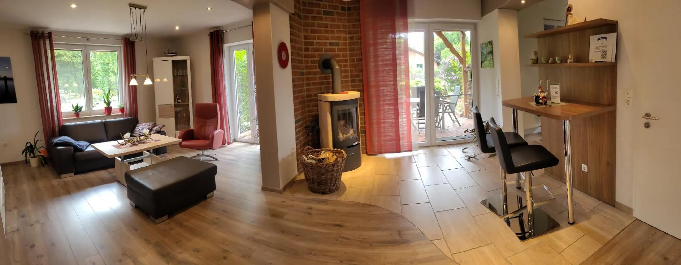 Living room, Bed in Apartment Am Anker