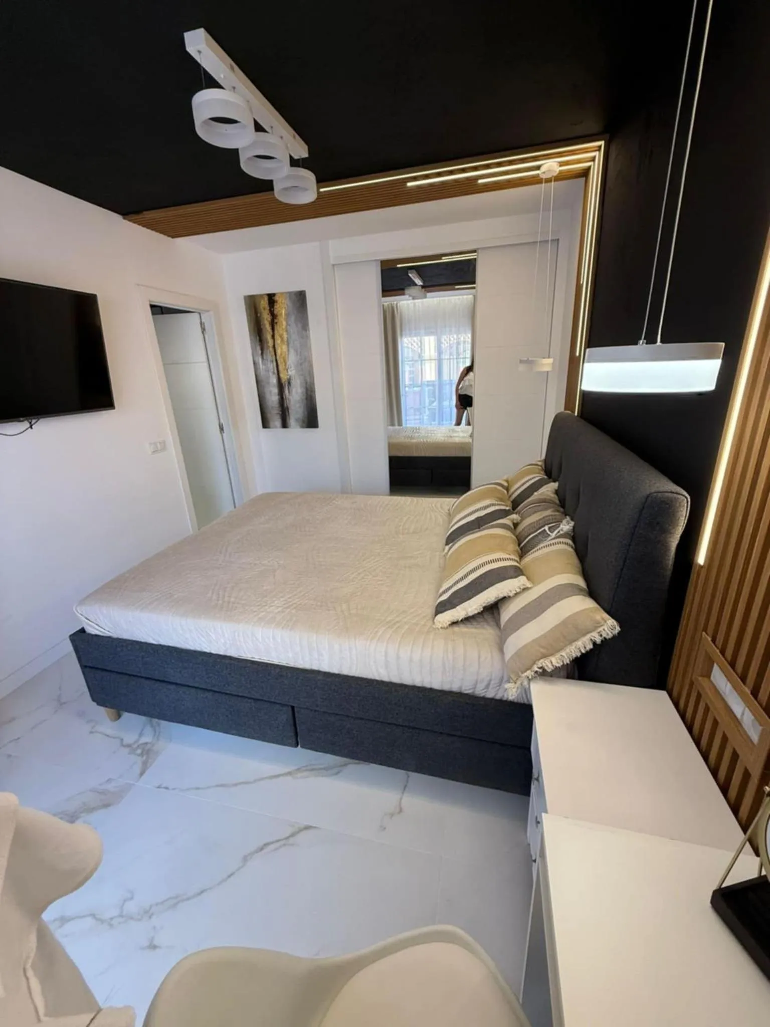 Bed in Granada Park Apartament