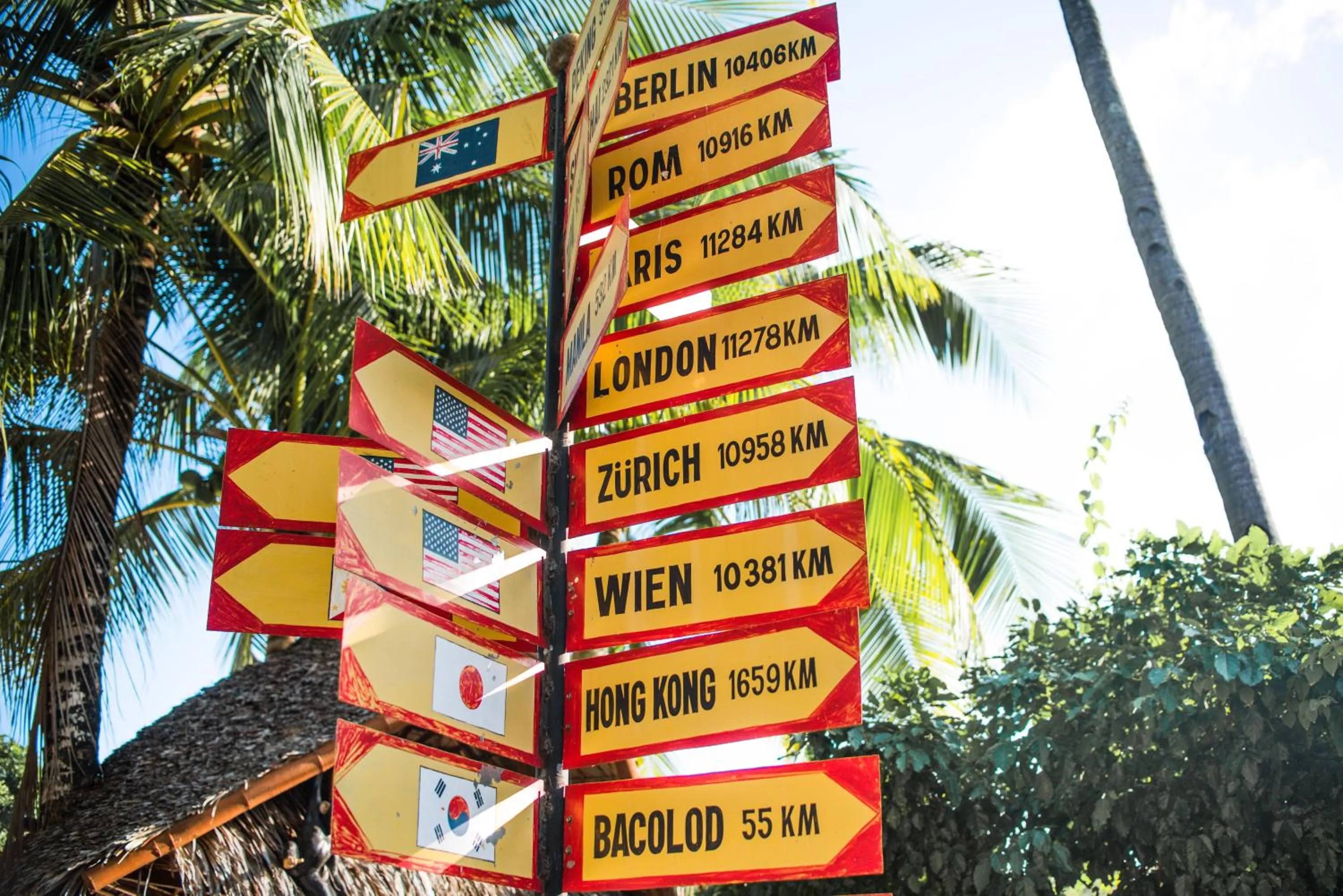 Text overlay in Whispering Palms Island Resort