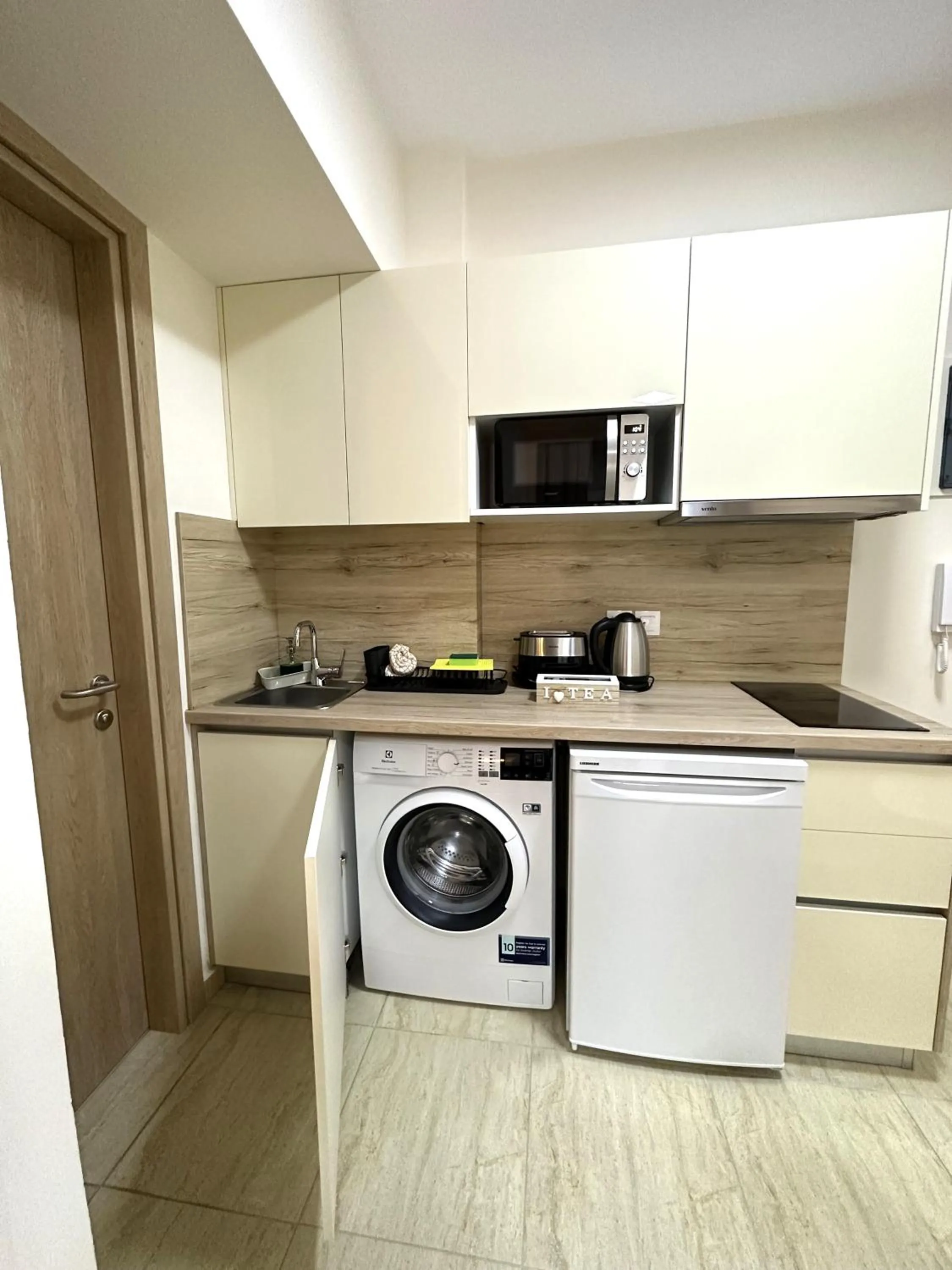 kitchen in Navarino Luxe Suites