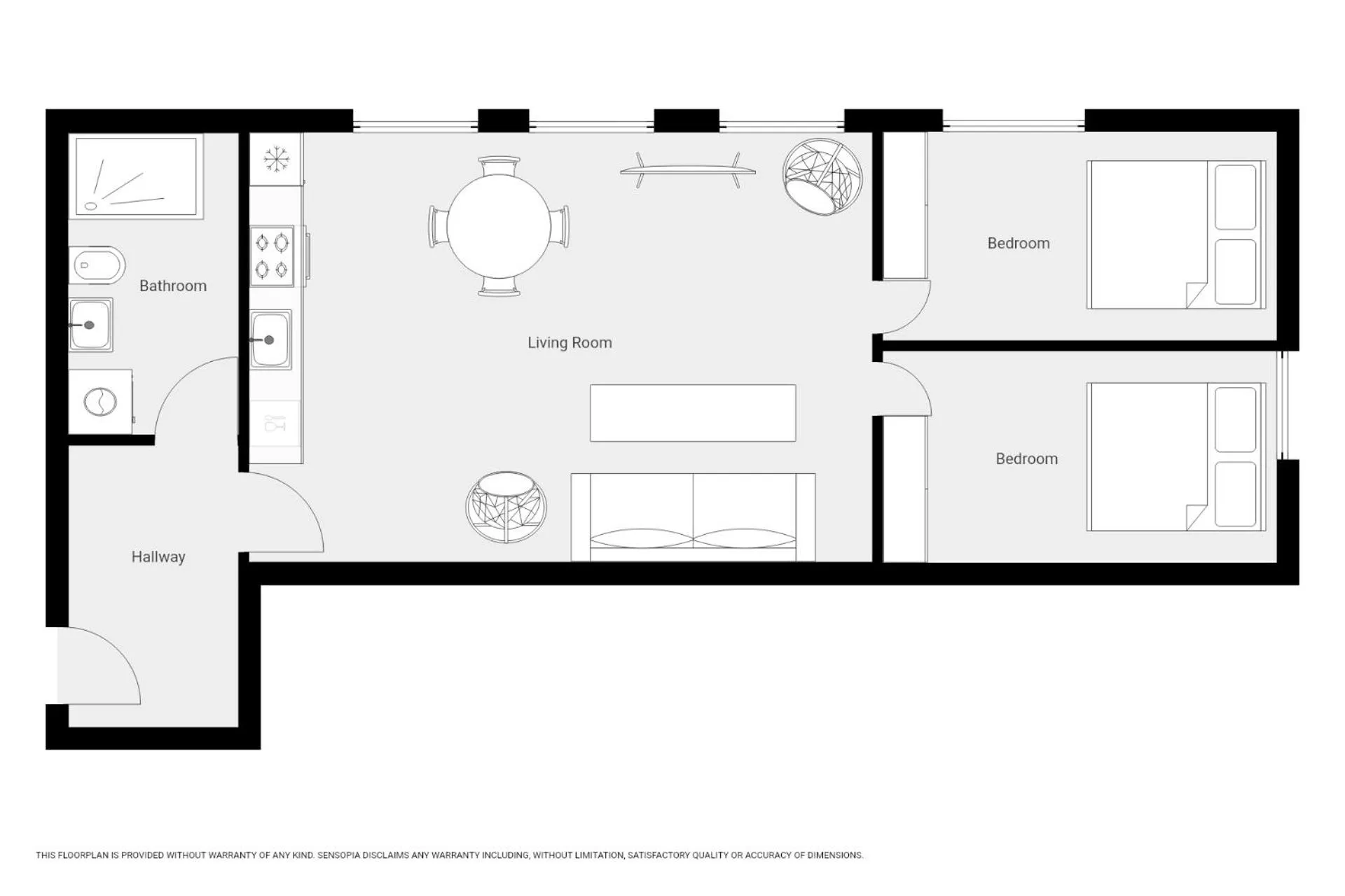 Floor plan in Queens Courtyard by Daniel&Jacob's