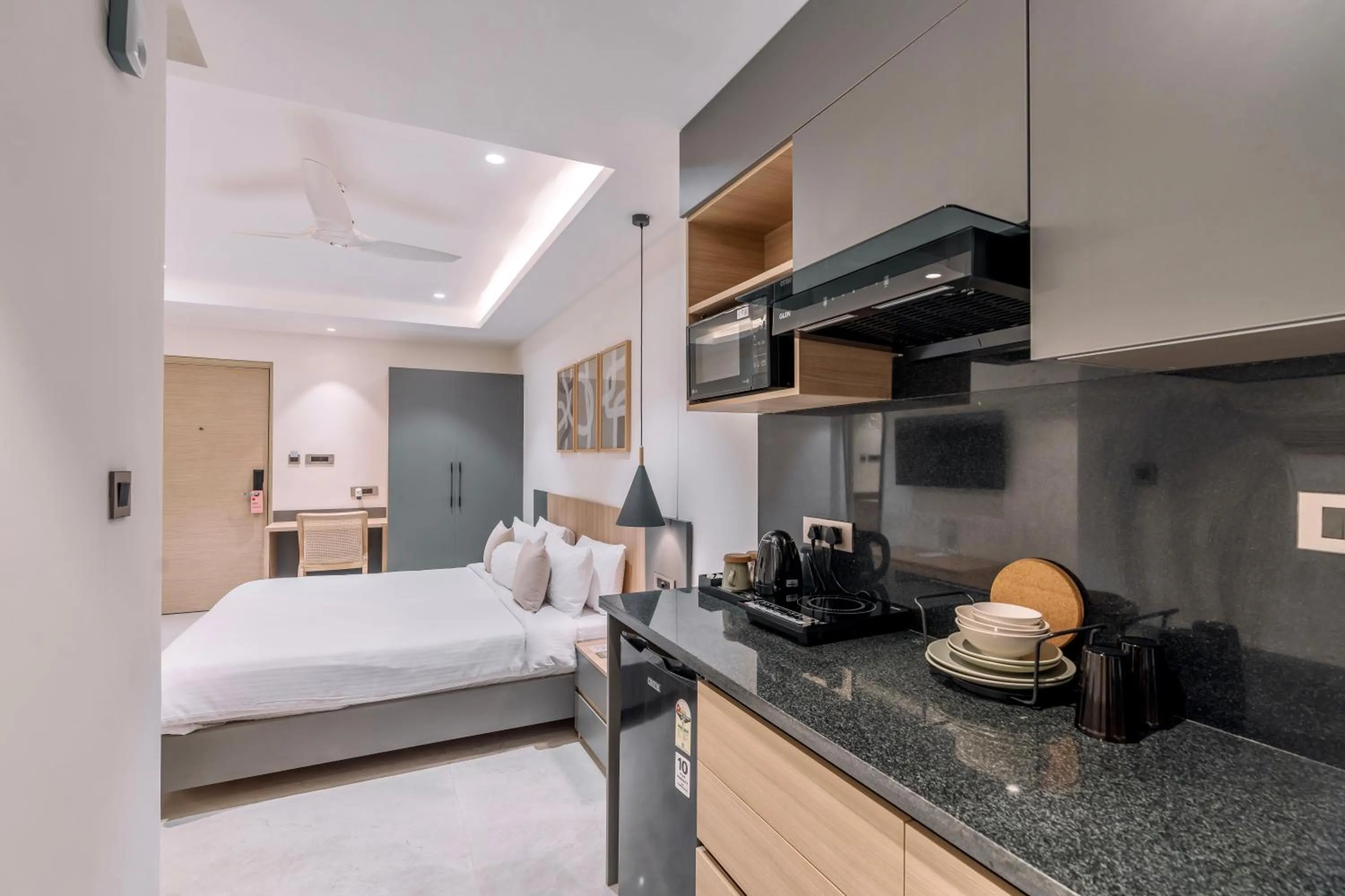 Bedroom, Bed in SKYLA Studios & Suites - Kondapur