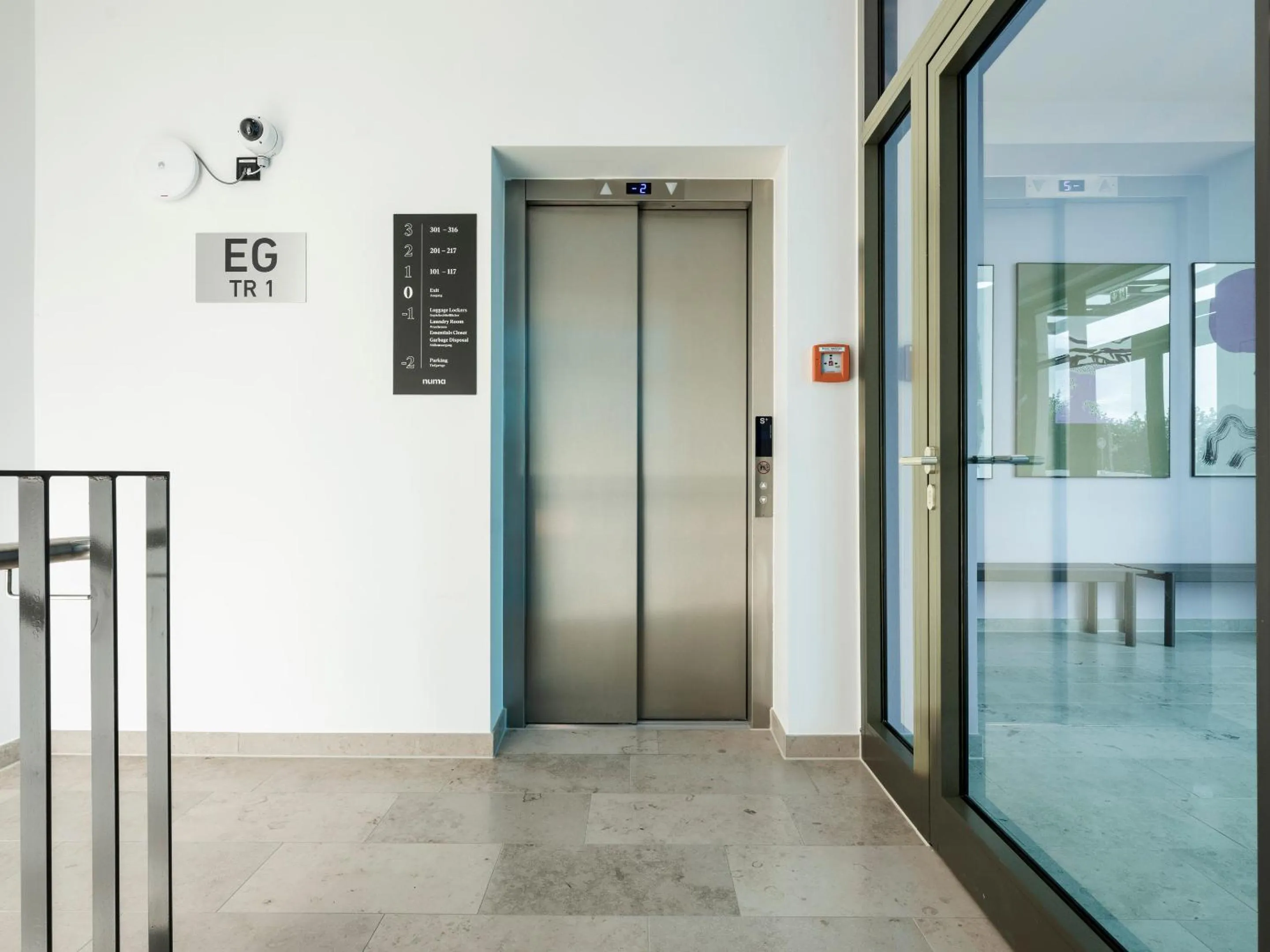 elevator in Numa Munich Obersendling