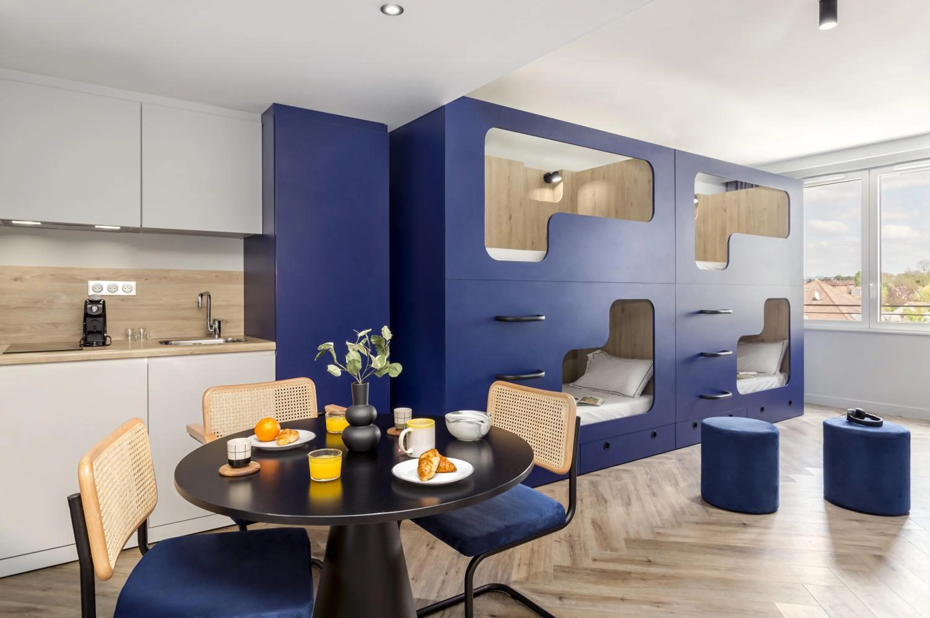 Bed in Appart'City Collection Paris Roissy CDG Airport