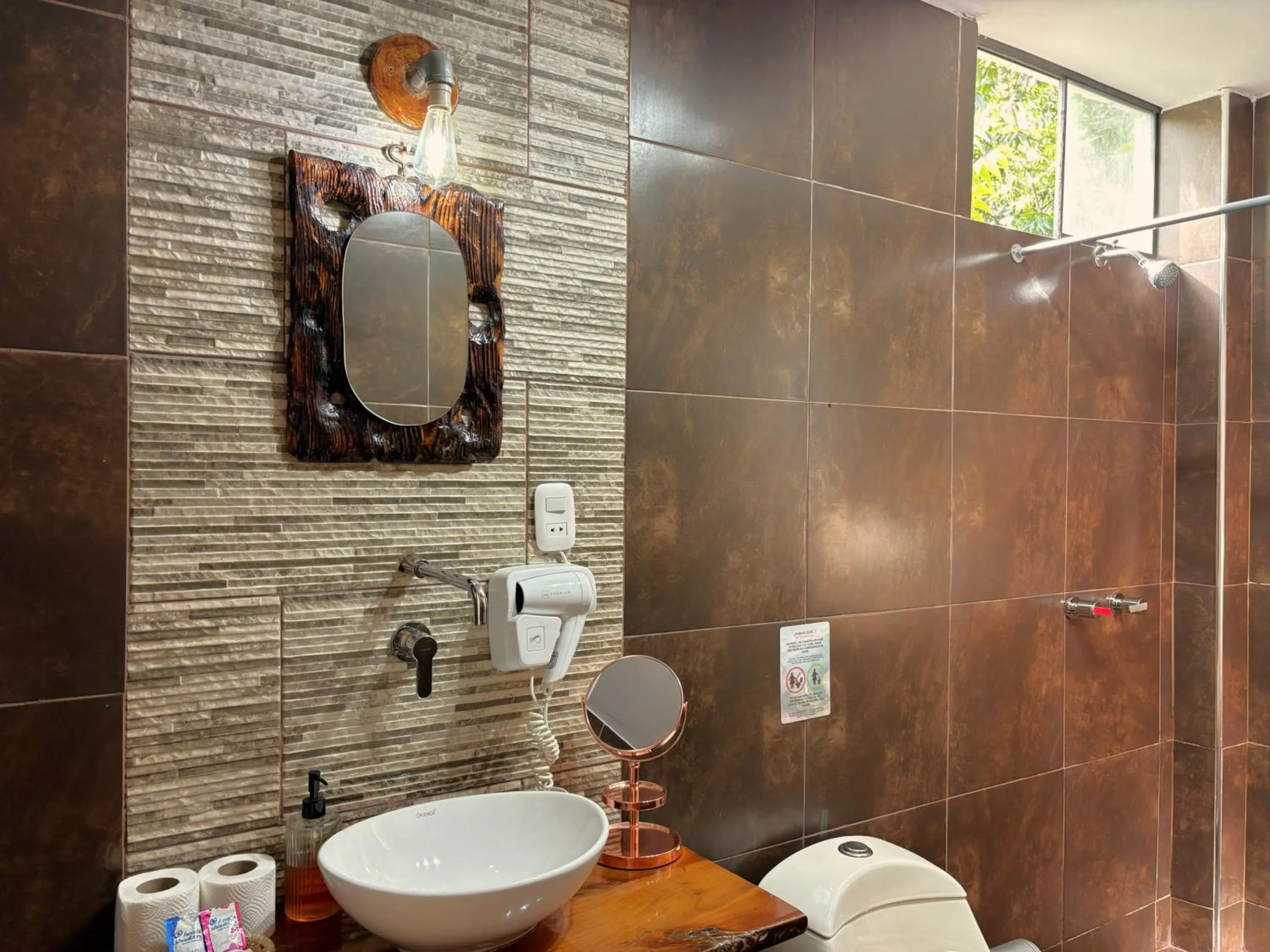 Shower in Serenity Lodge