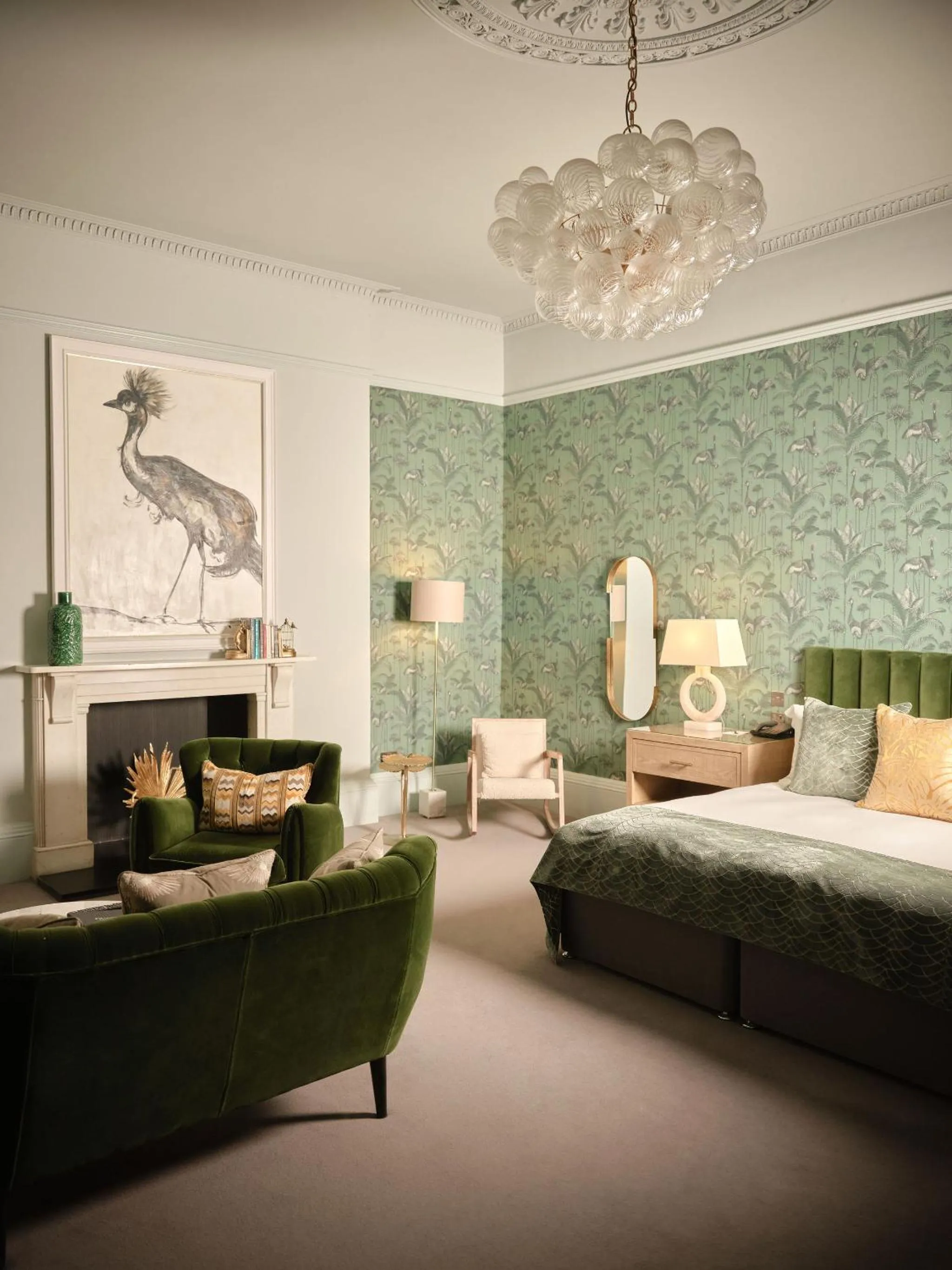 Seating area, Bed in The Queensberry Hotel