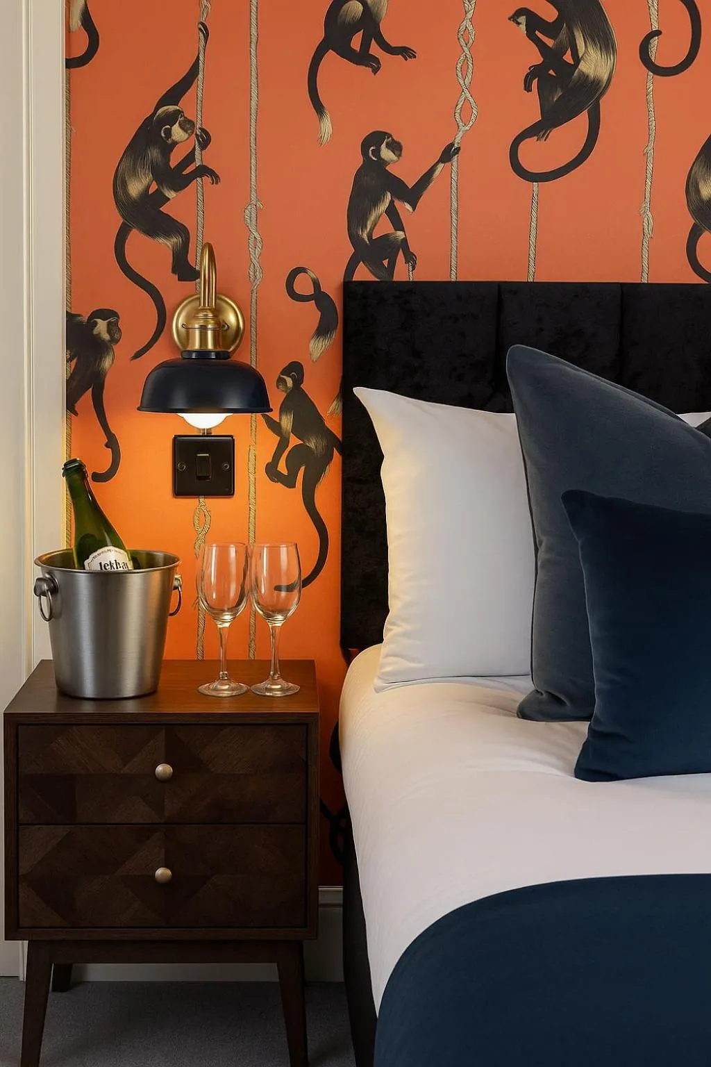 Decorative detail, Bed in Harington's Boutique Hotel