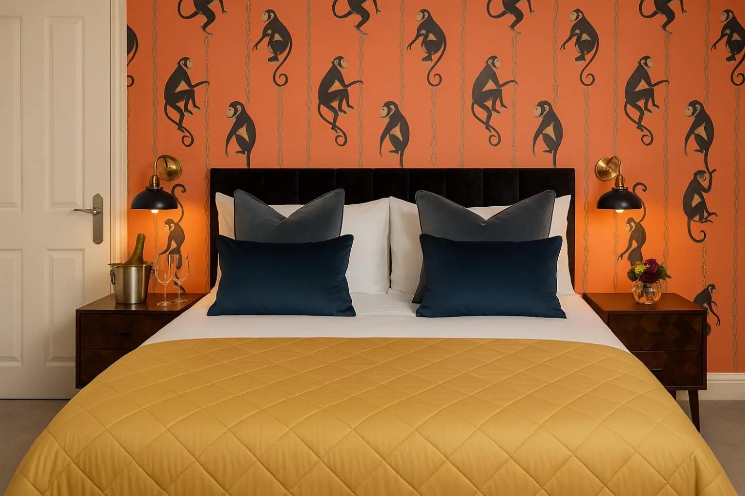 Bed in Harington's Boutique Hotel