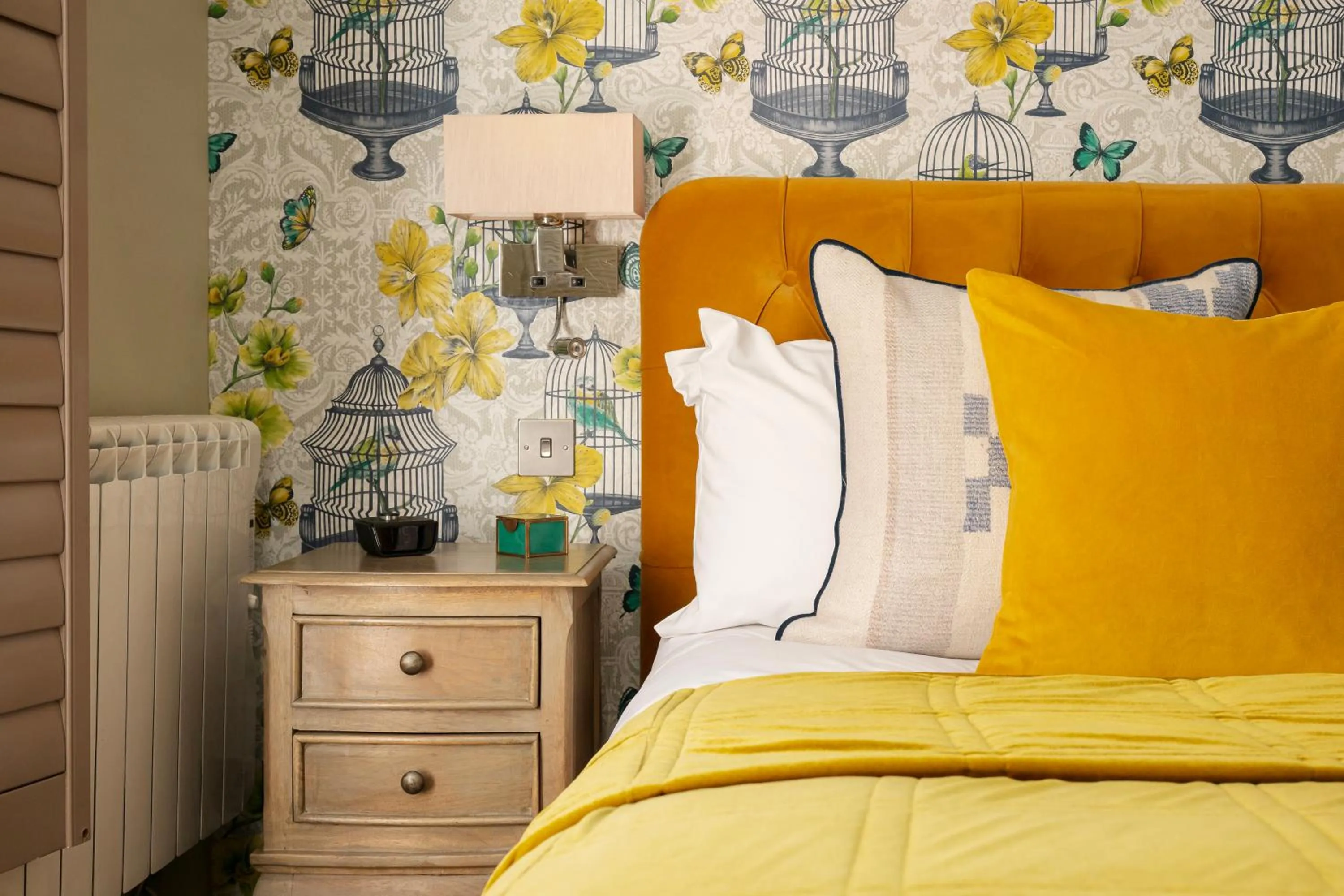 Decorative detail, Bed in Harington's Boutique Hotel