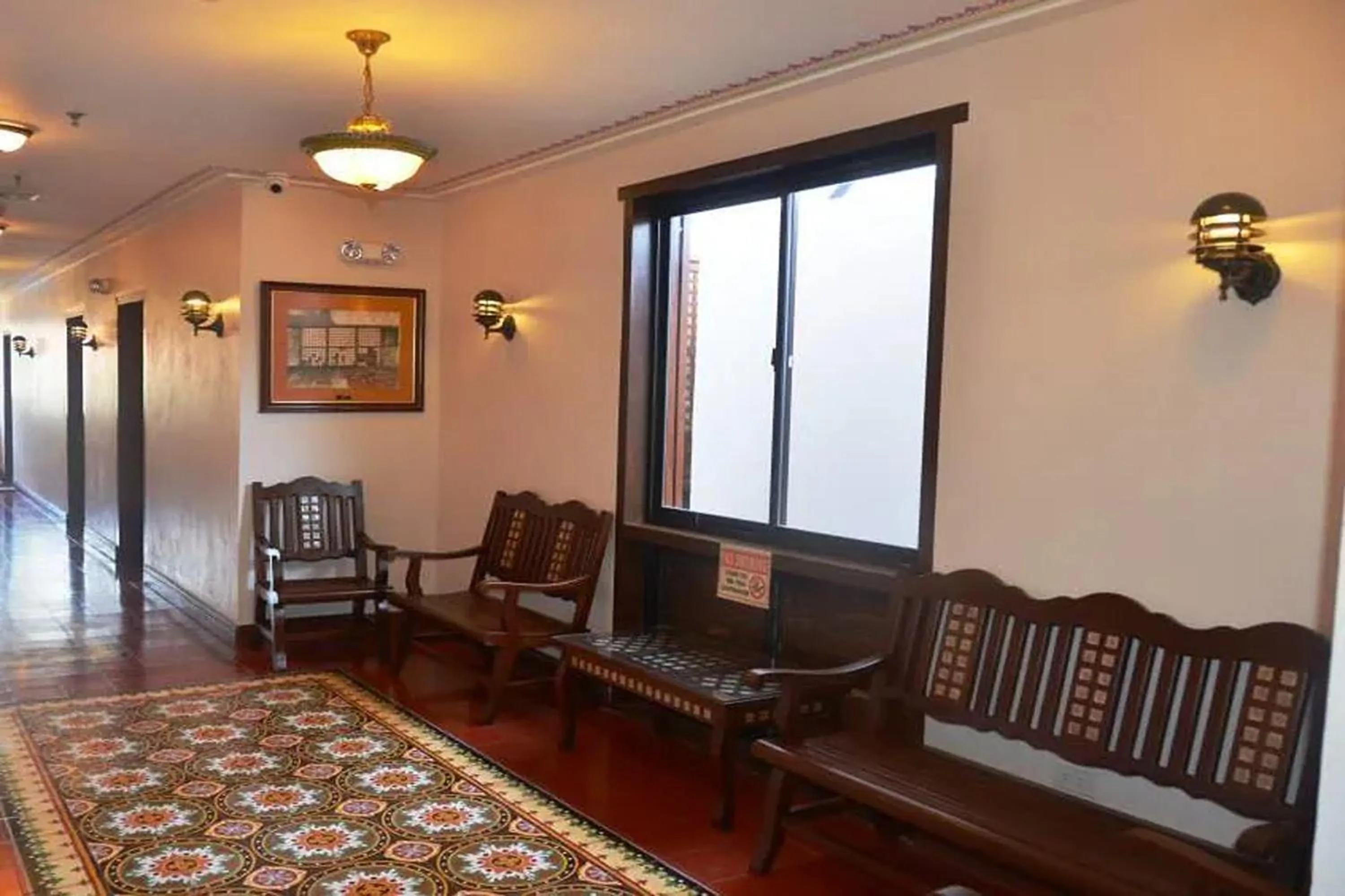 Seating area in NSCC Hotel Vigan