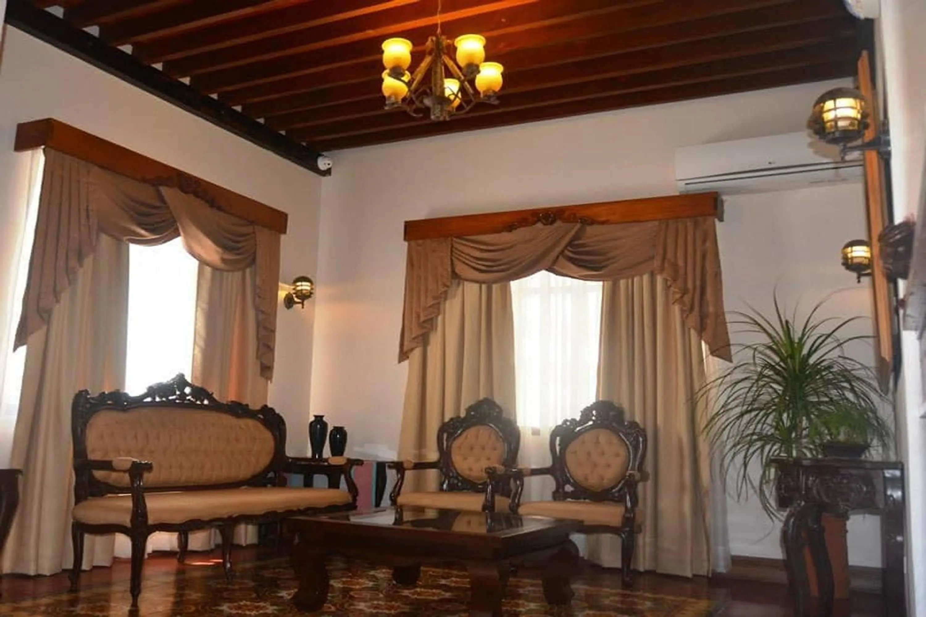 Seating area in NSCC Hotel Vigan