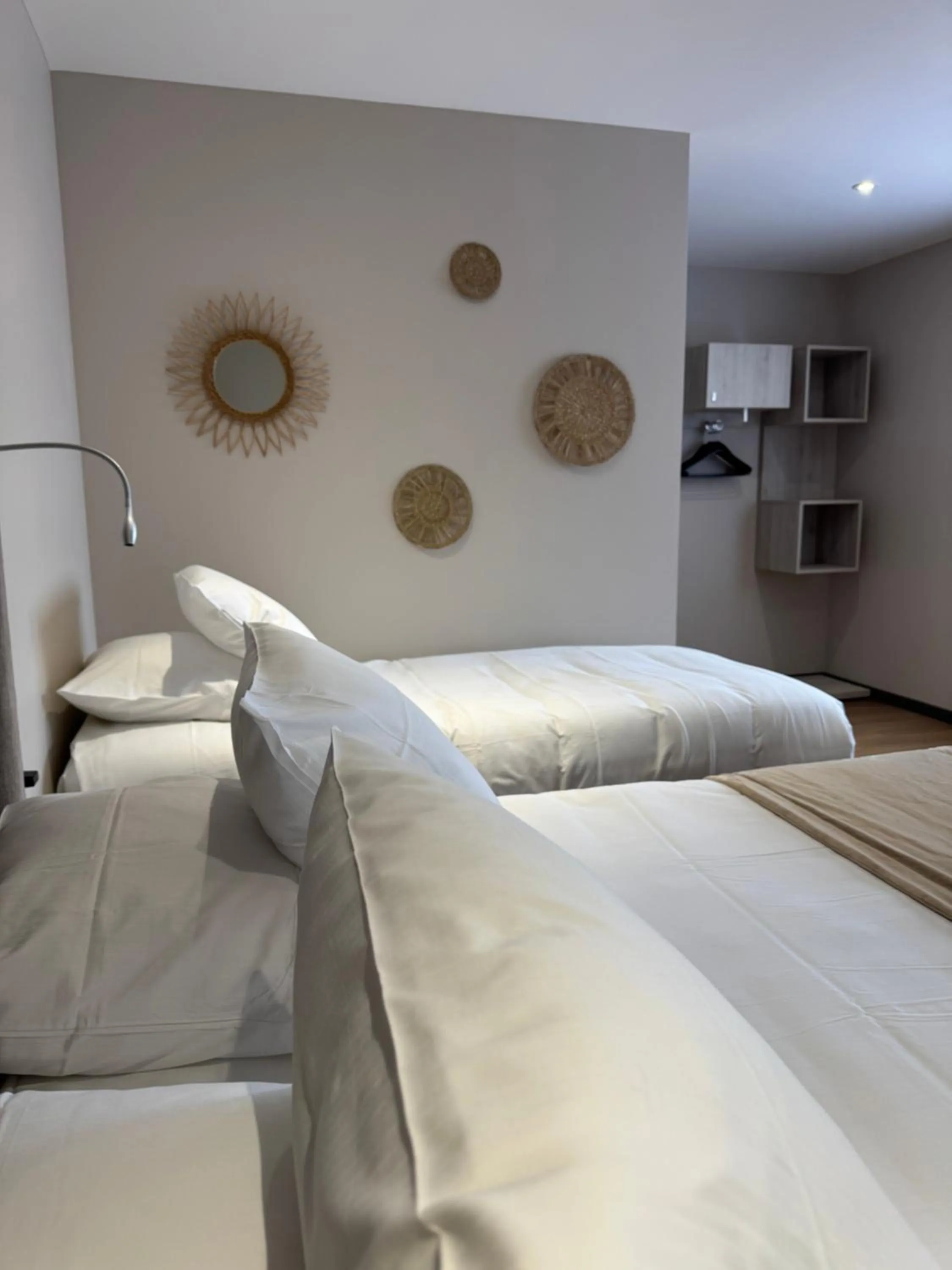 Bed in Hôtel du Commerce-restaurant au Couteau