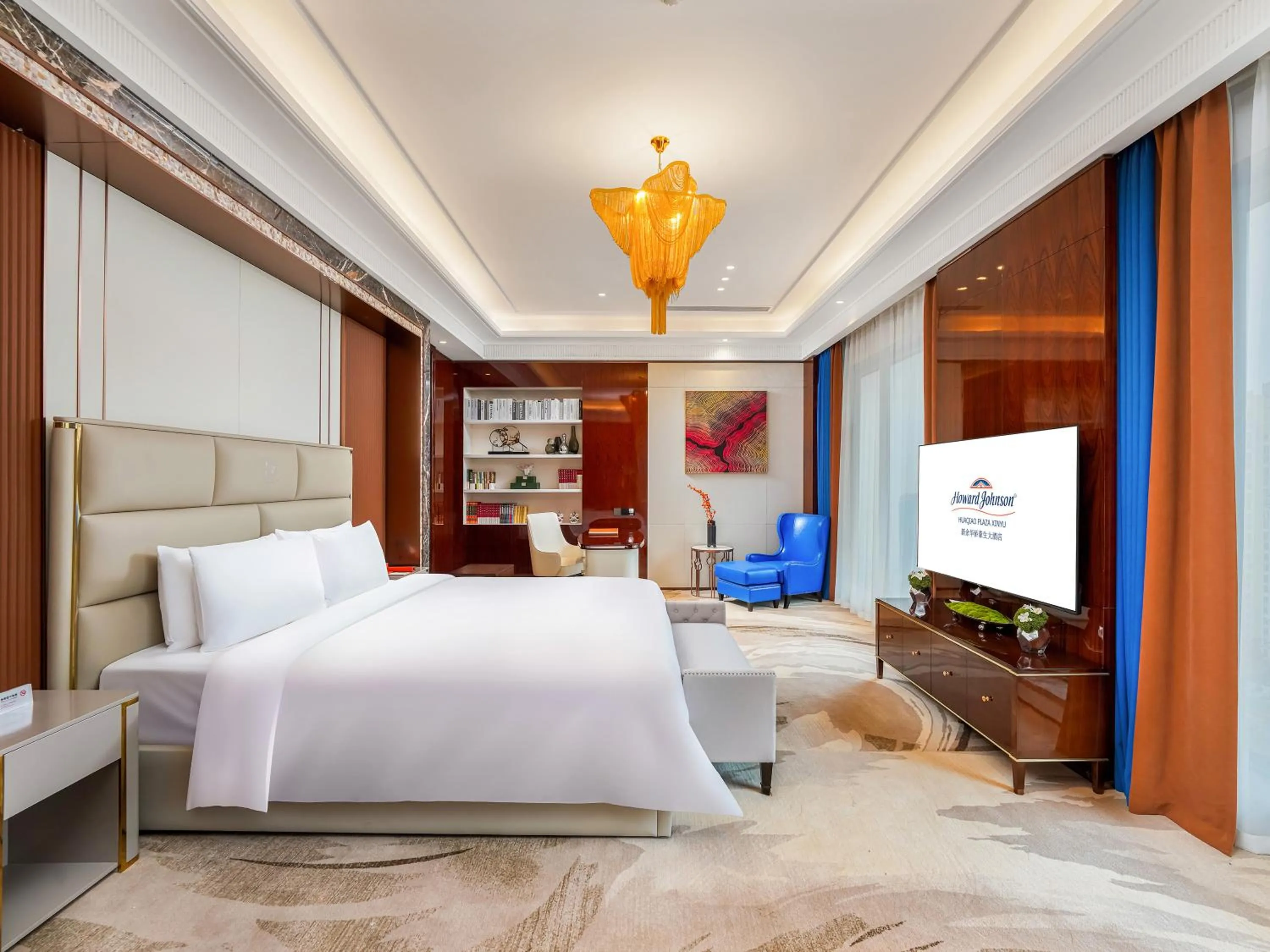 Bed in Howard Johnson by Wyndham Huaqiao Plaza Xinyu