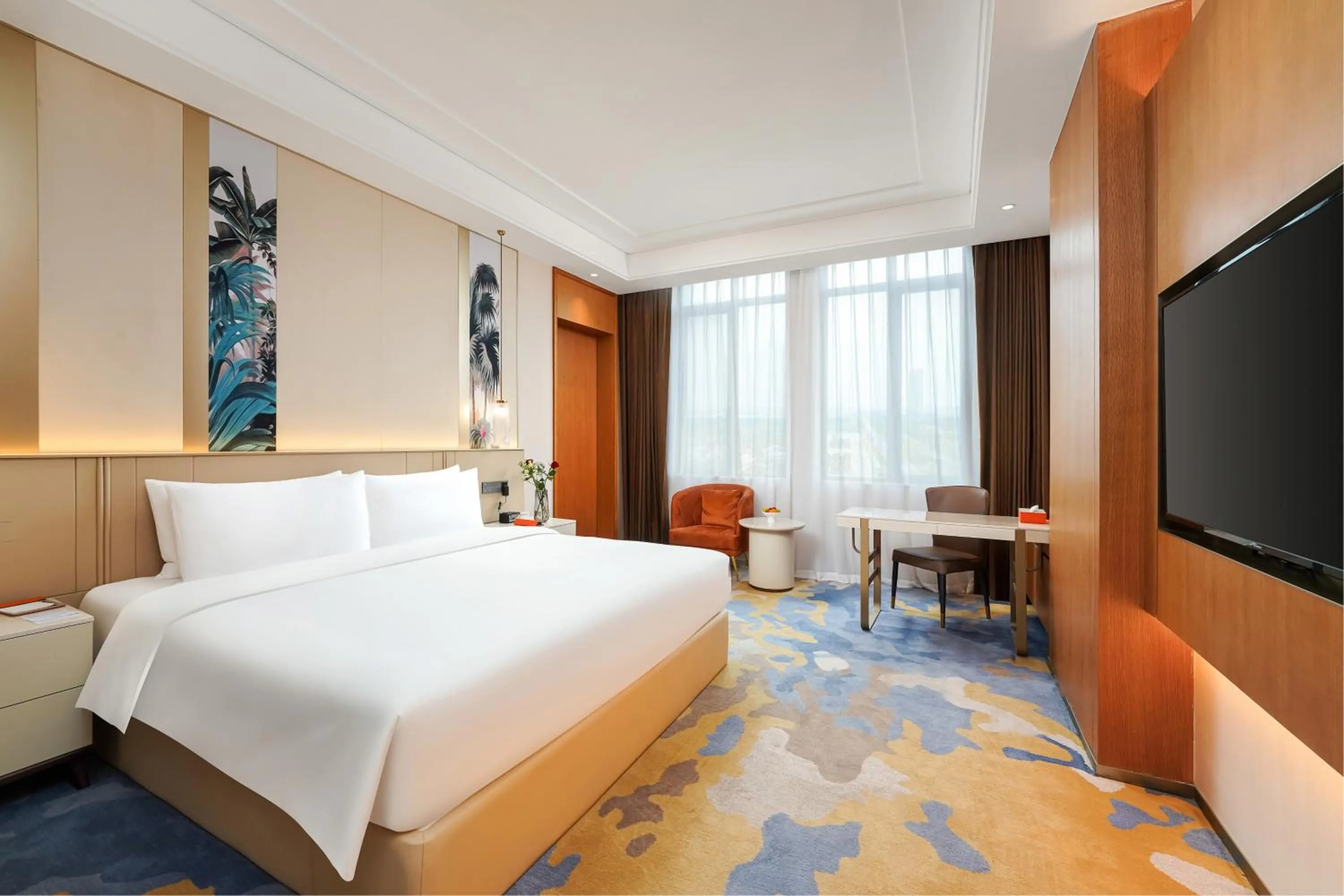 Bed in Howard Johnson by Wyndham Huaqiao Plaza Xinyu