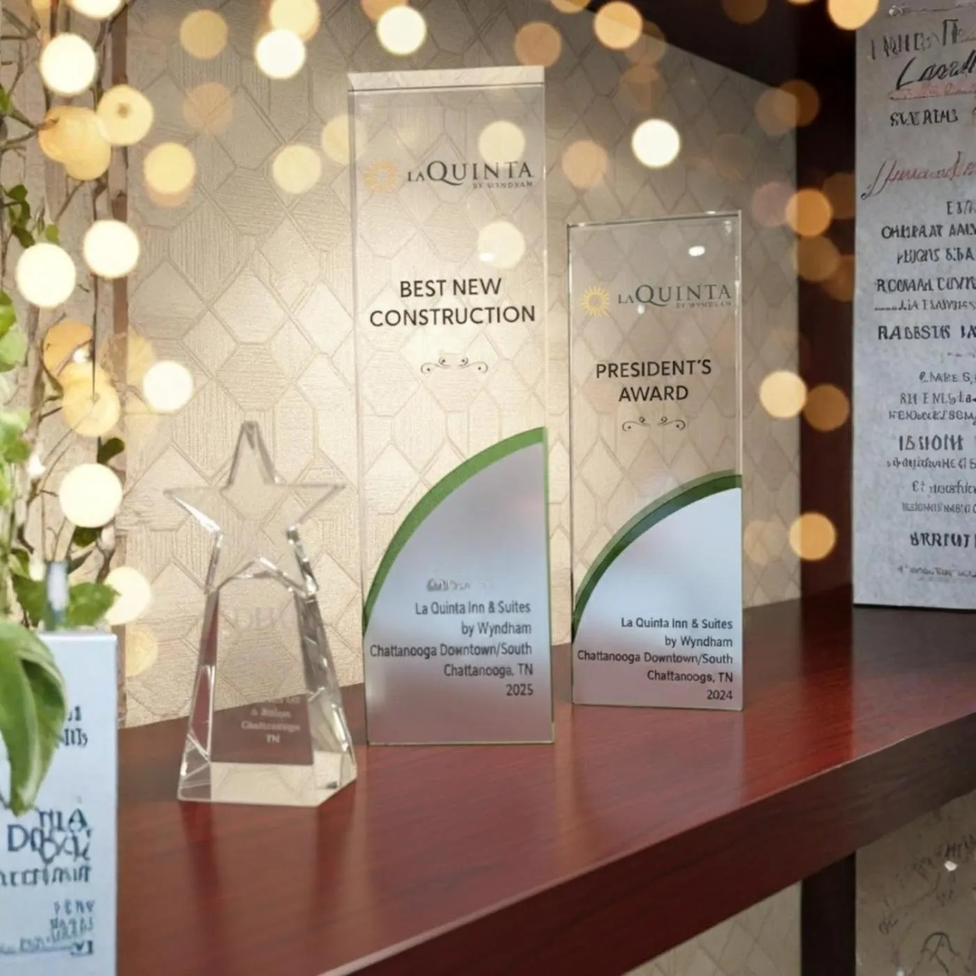 Certificate/Award in La Quinta Inn & Suites by Wyndham Chattanooga Downtown/South