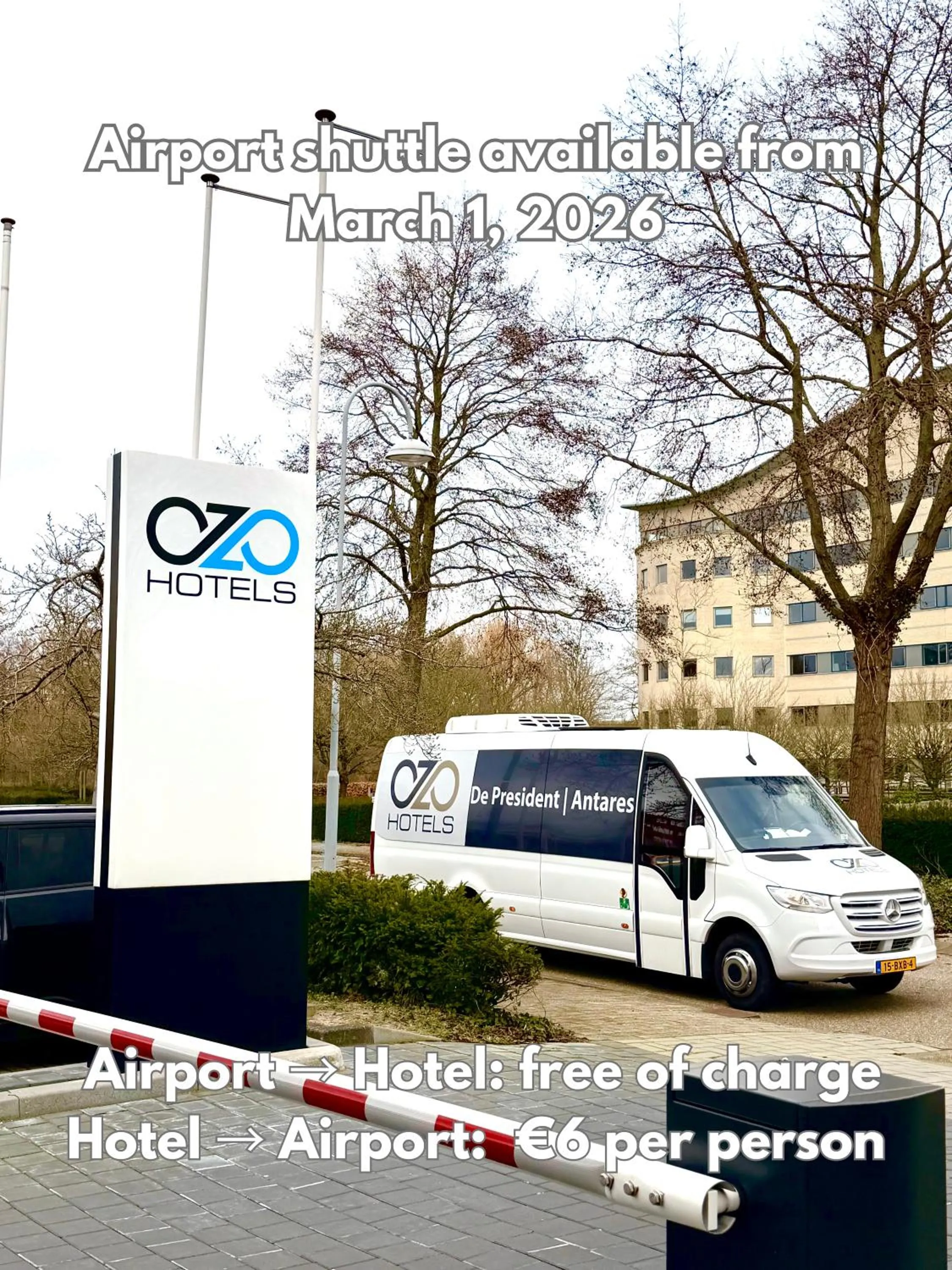 shuttle in OZO Hotels Antares Amsterdam Schiphol Airport