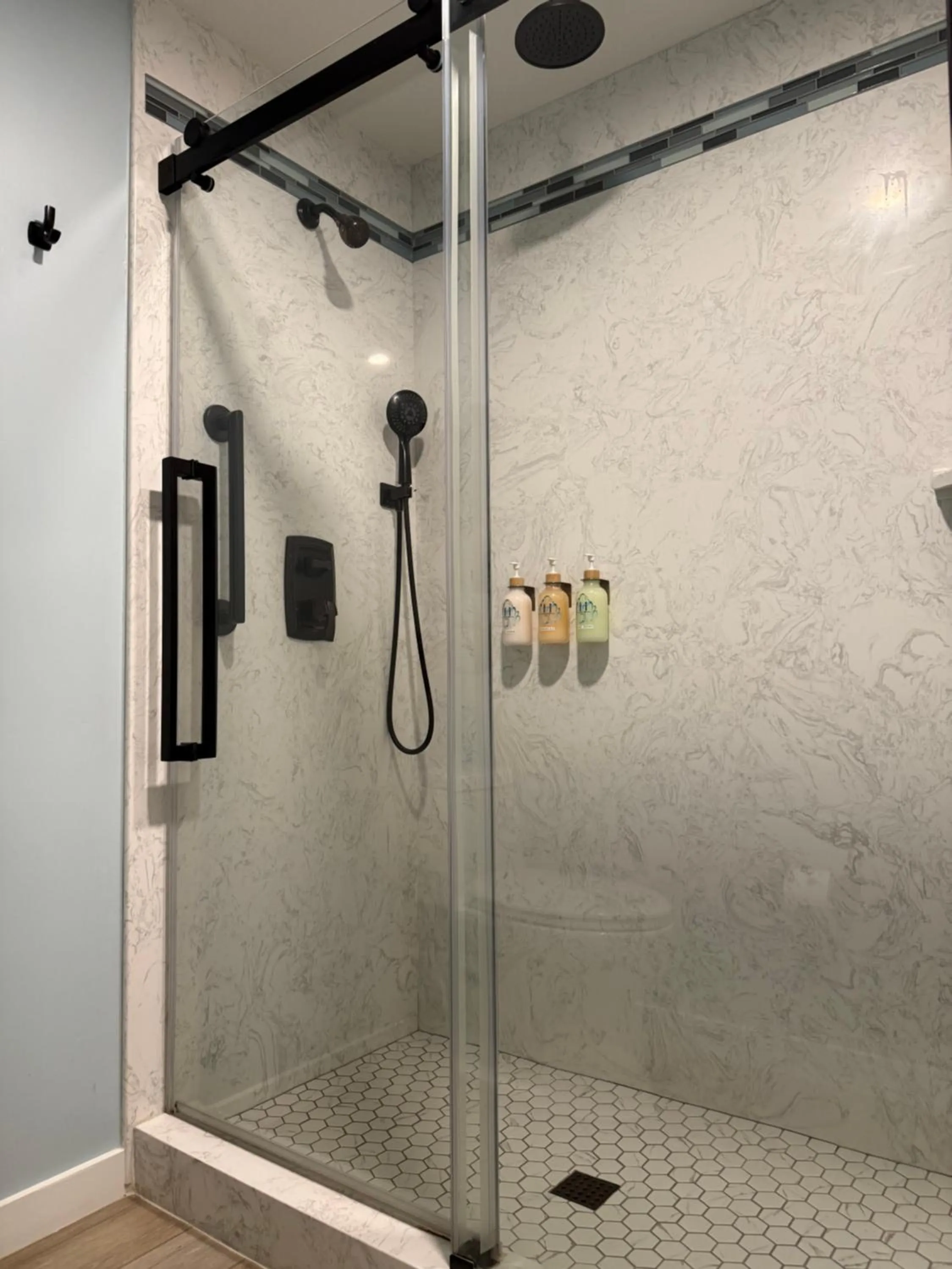 Shower in HarborWalk Inn