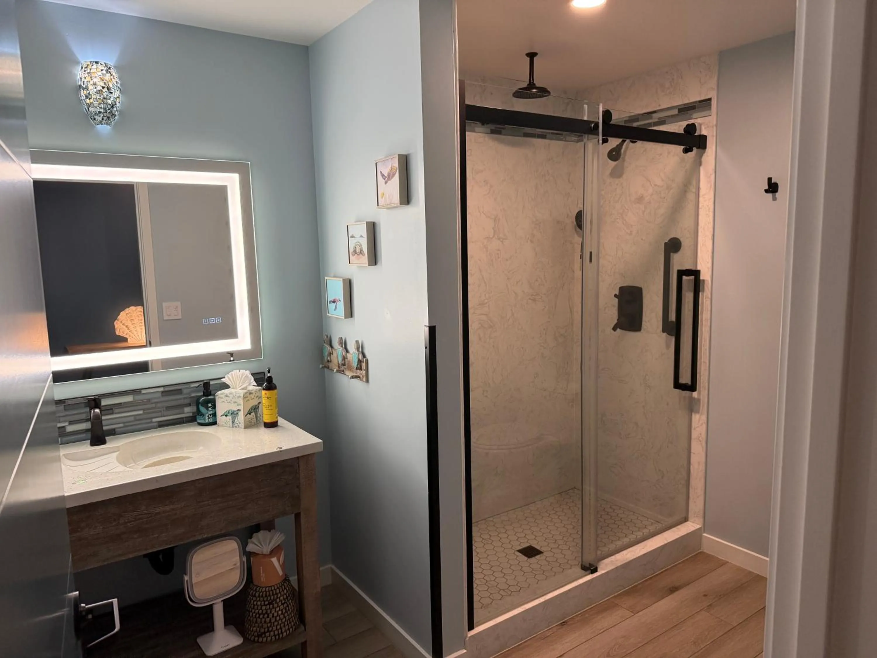 Shower in HarborWalk Inn