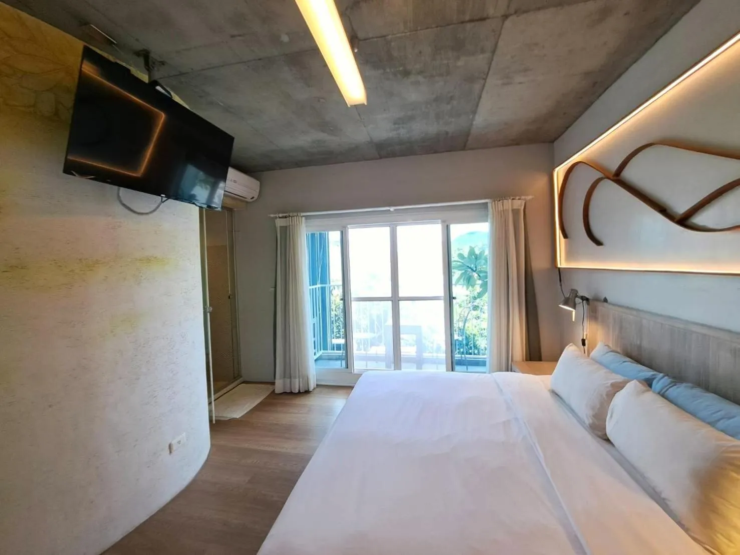 Bed in 墾丁橘月Orange Moon Inn