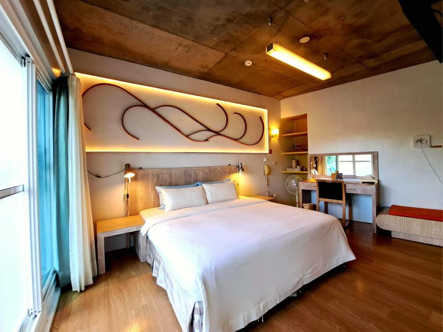 Bed in 墾丁橘月Orange Moon Inn