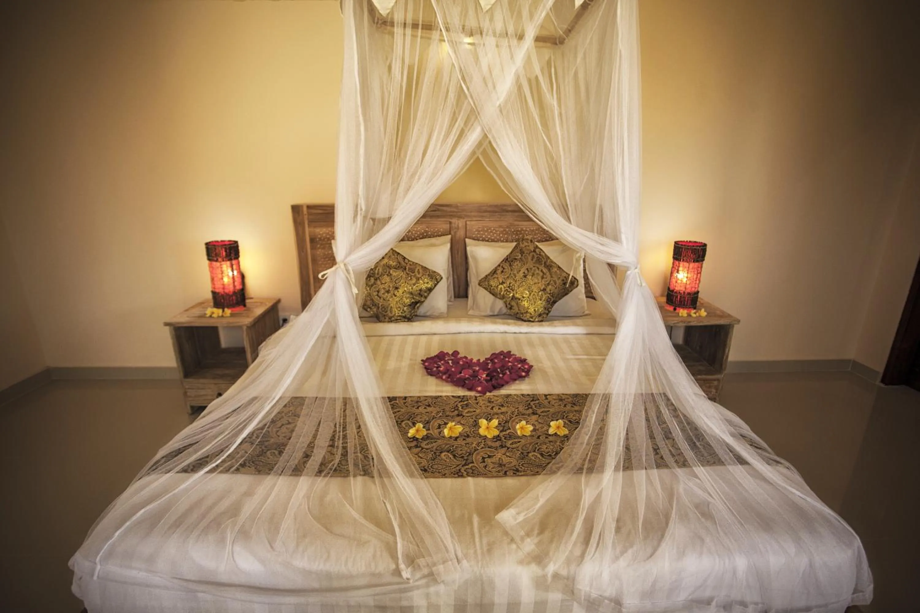 Bed in The Sawah Resort & Villa