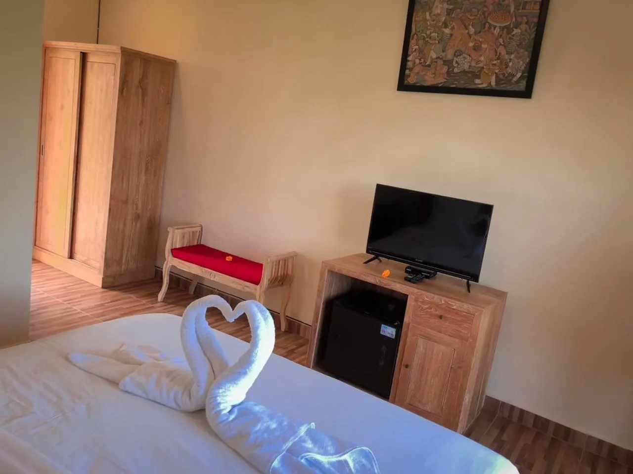 Bed in The Sawah Resort & Villa