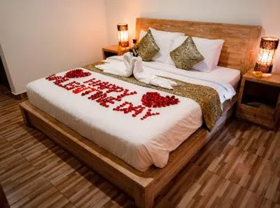 Bed in The Sawah Resort & Villa