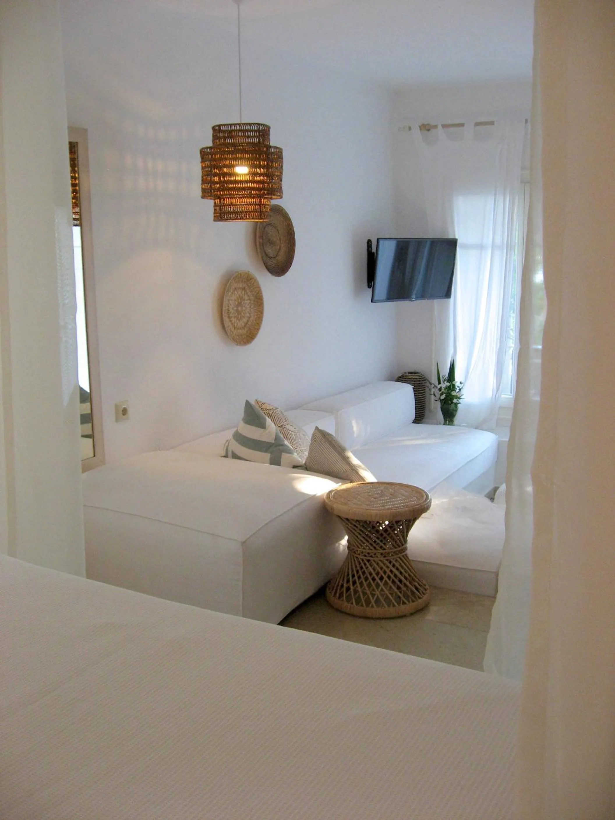 Bed in Kavos Hotel Naxos