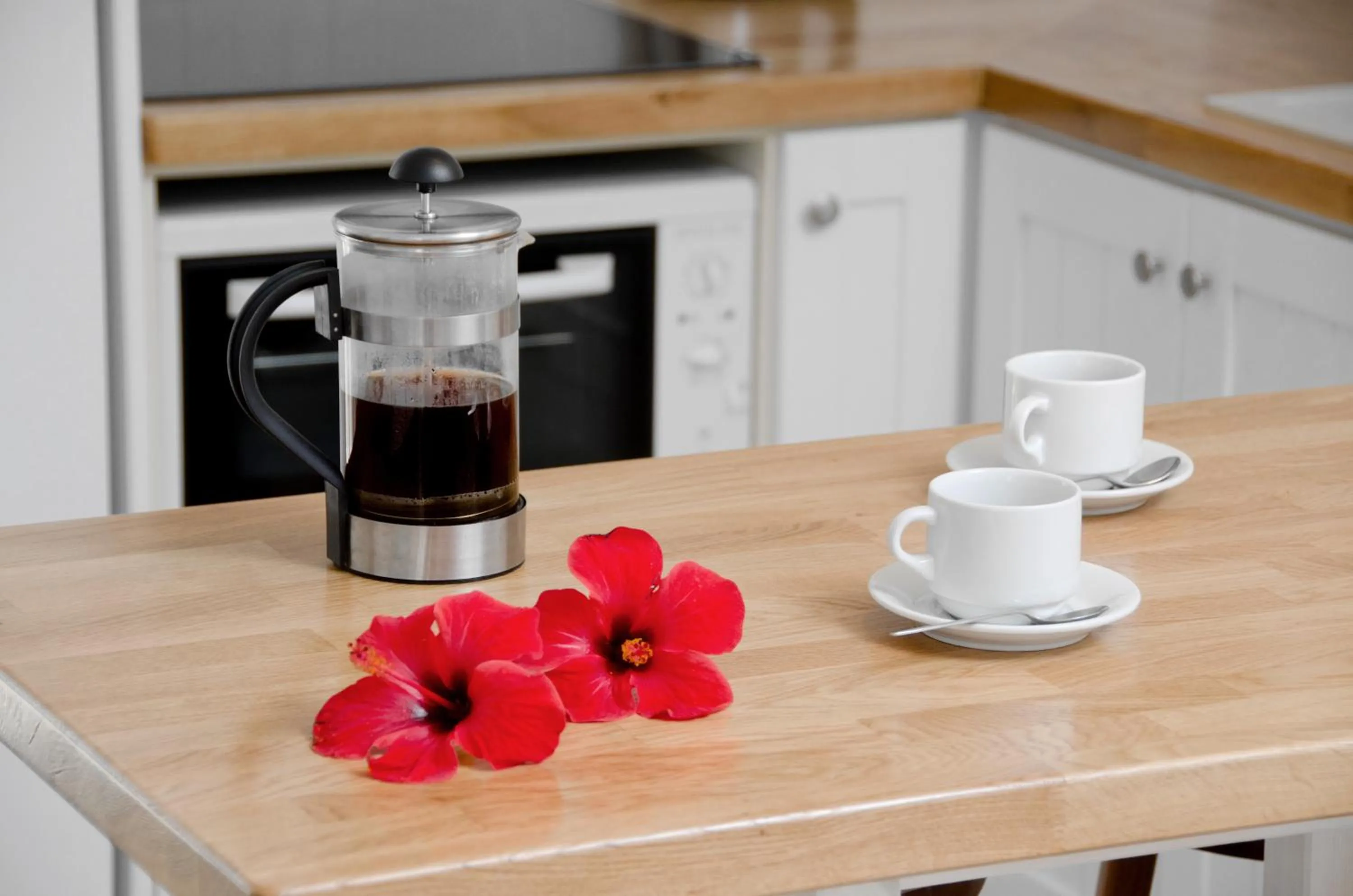 Kitchen or kitchenette in Kavos Hotel Naxos