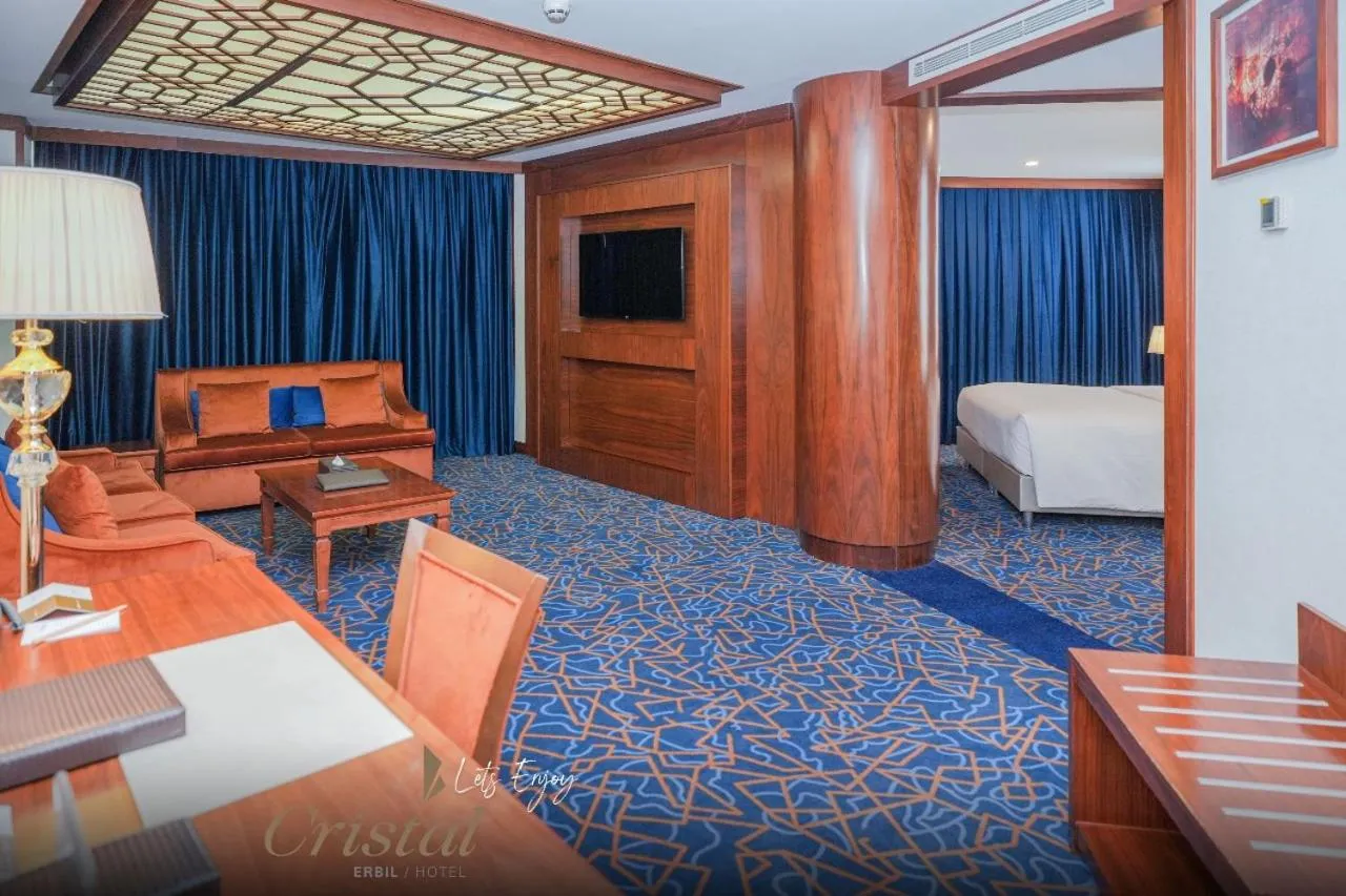 Bed in Cristal Erbil Hotel